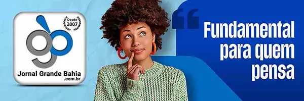 Banner da campanha em outdoor do Jornal Grande Bahia com o tema Fundamental Para Quem Pensa.