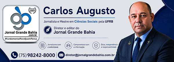 Banner de Carlos Augusto, diretor do Jornal Grande Bahia.