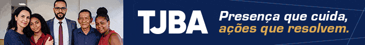 Banner do TJBA: Campanha Presença que cuida.