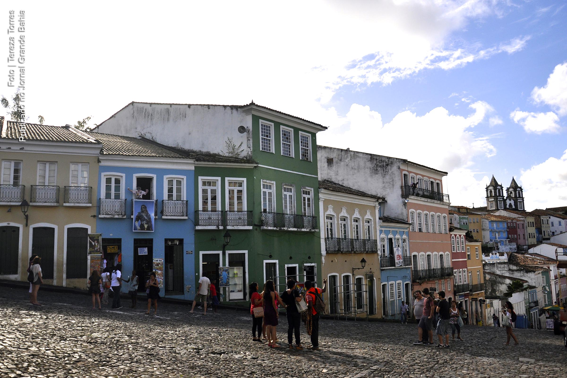 Vista do Centro Histórico Largo do Pelourinho em Salvador.