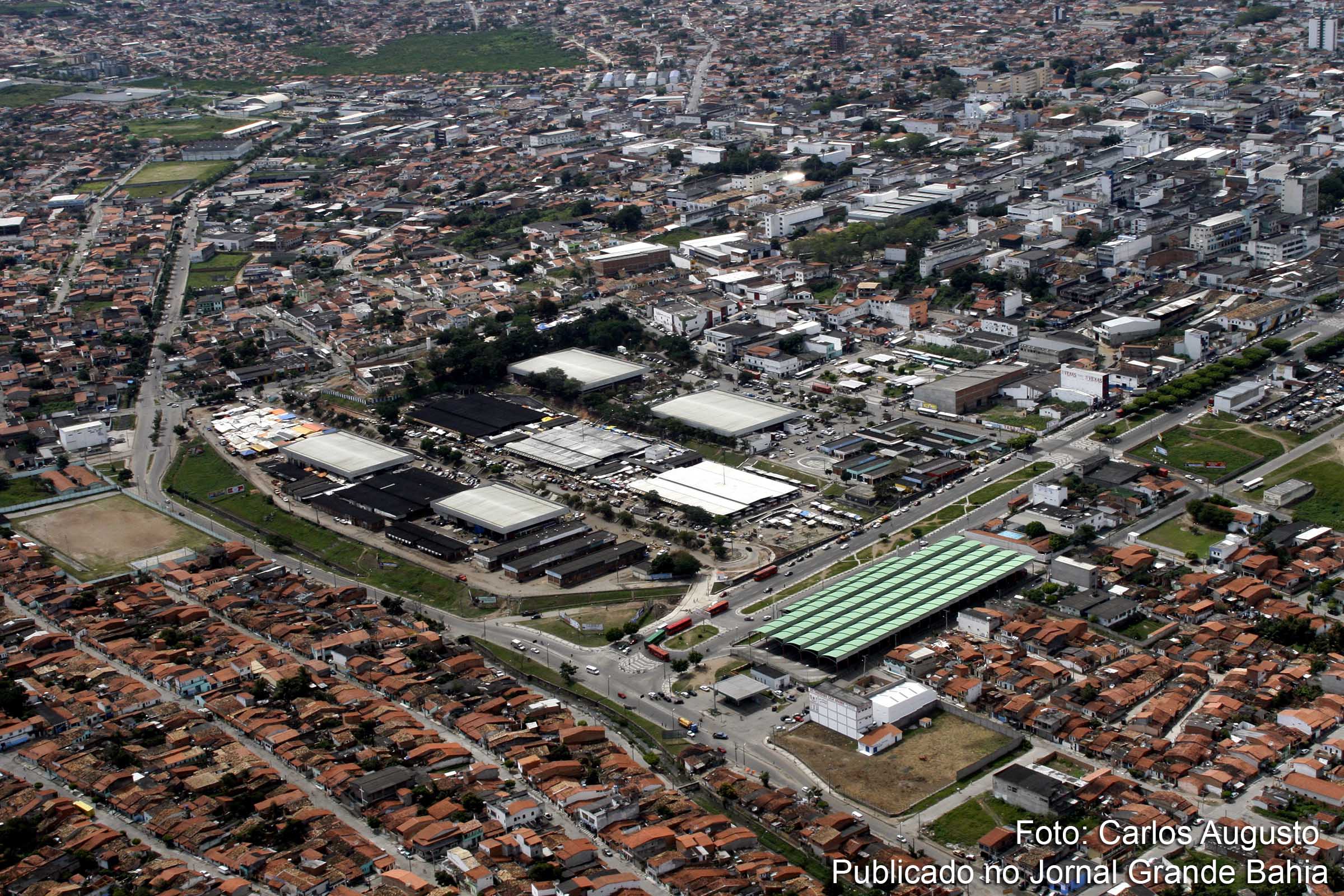 Vista aérea do Centro de Abastecimento de Feira de Santana.