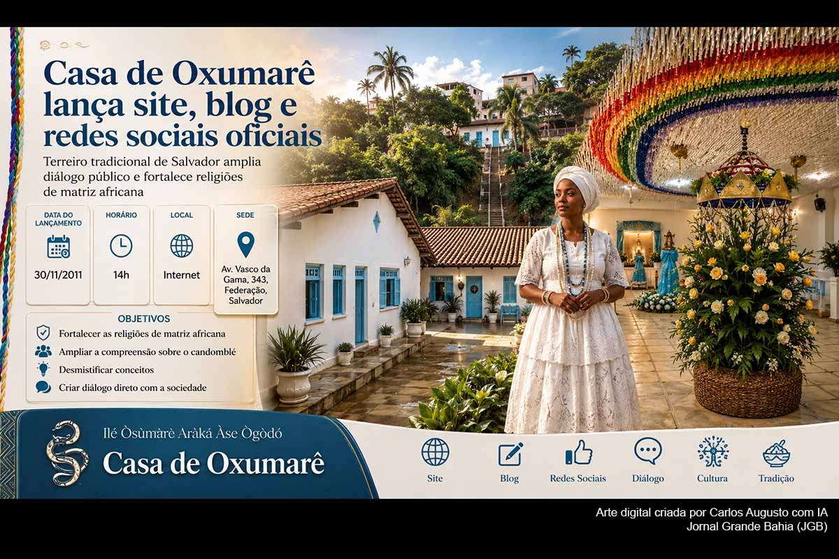 Em 30/11/2011, a Casa de Oxumarê, tradicional terreiro de candomblé de Salvador, lançou site, blog e redes sociais oficiais para ampliar o diálogo com a sociedade, fortalecer religiões de matriz africana e desmistificar conceitos sobre o candomblé. A iniciativa marcou a adoção de ferramentas digitais por uma instituição histórica dedicada à preservação da cultura africana no Brasil.