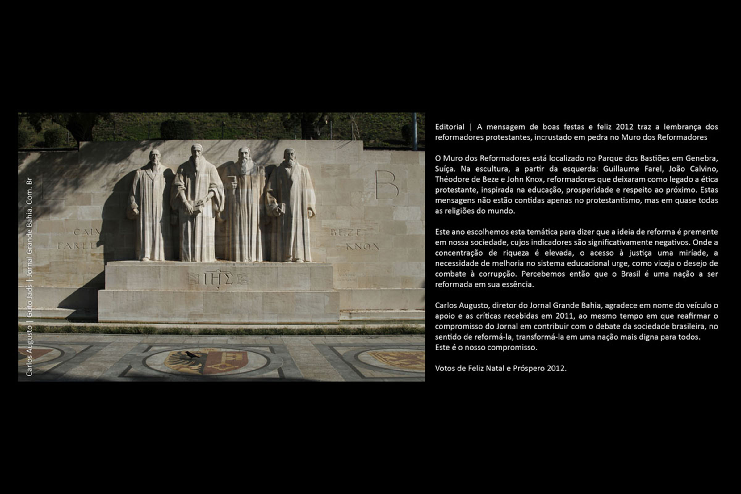 Sob a perspectiva de Martin Luther King, a equipe do Jornal Grande Bahia compartilha votos de Feliz Natal e Próspero 2012