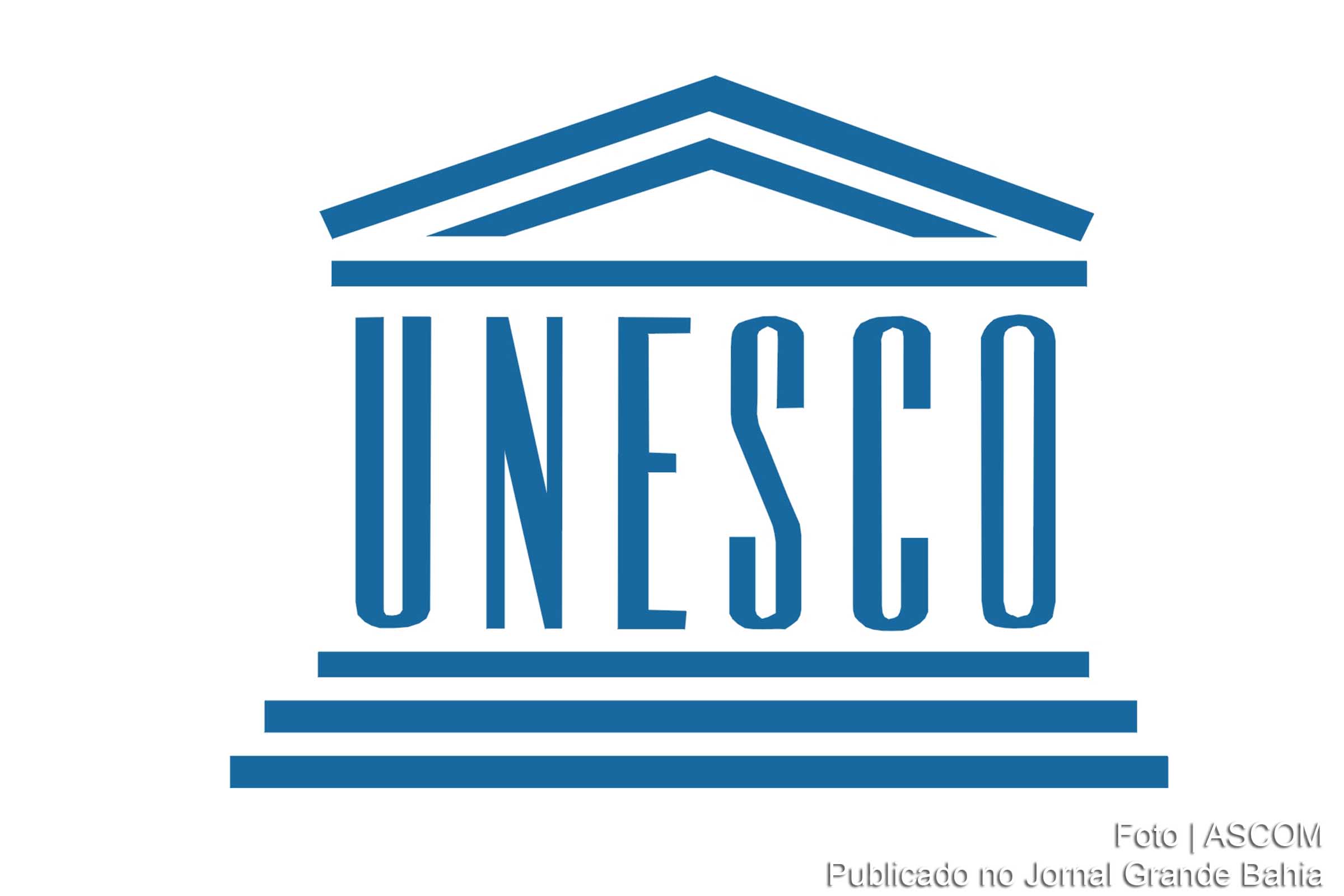 Logomarca da Organização das Nações Unidas para a educação, a ciência e a cultura (UNESCO).