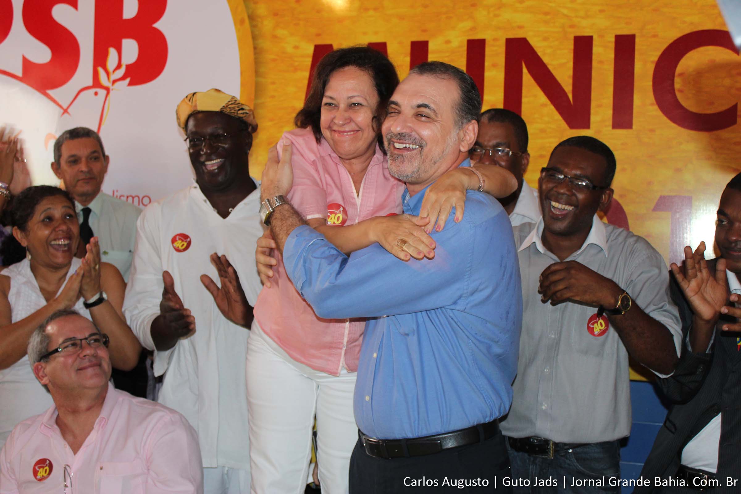 Senadora Lídice da Mata e Nelson Pelegrino, candidato a prefeito de Salvador. União entre PSB e PT celebrada.
