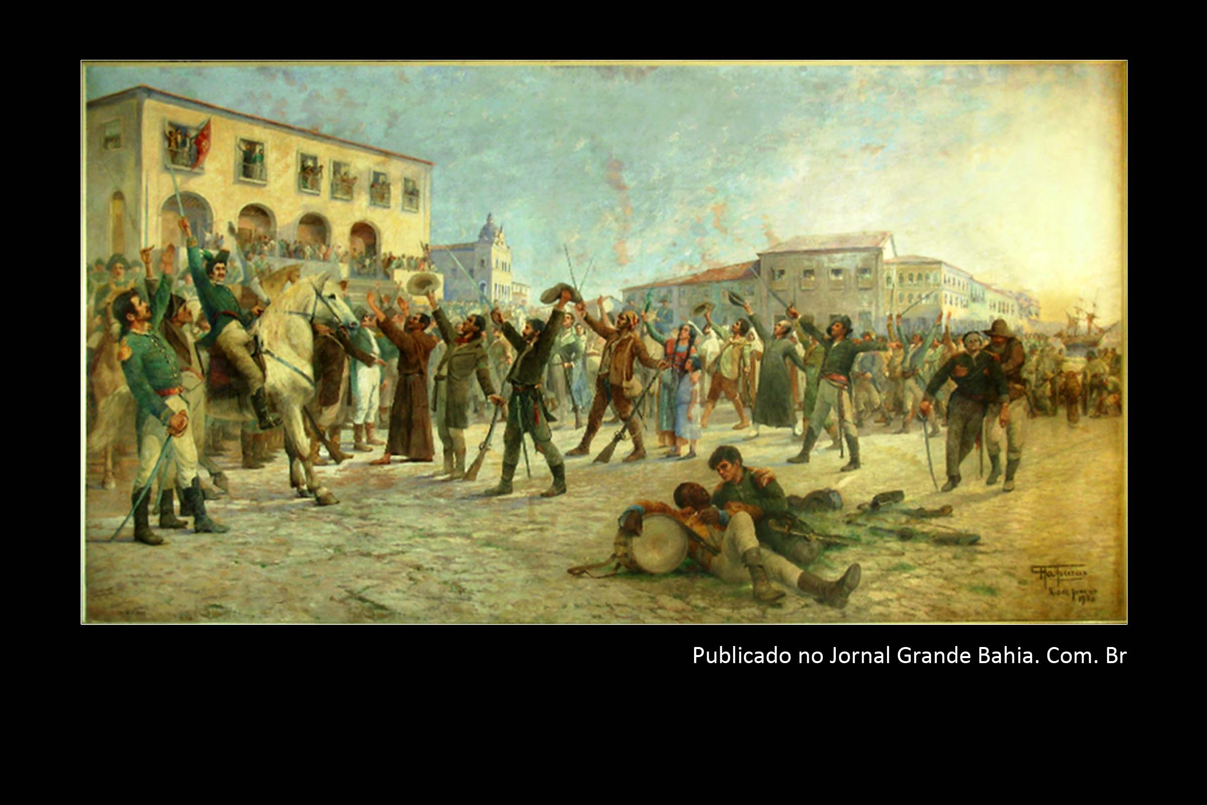 Ilustração de Antônio Parreiras sobre o 2 de julho.