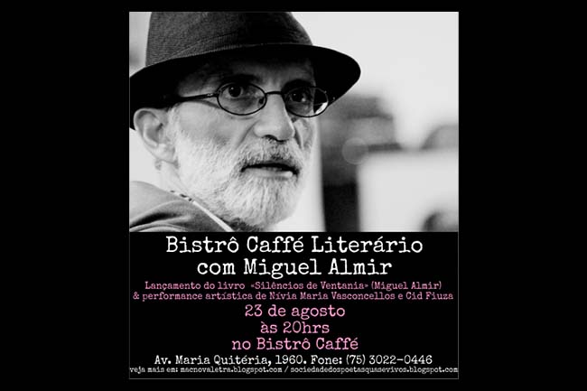 Miguel Almir participa do 3º Café Literário, em Feira de Santana.