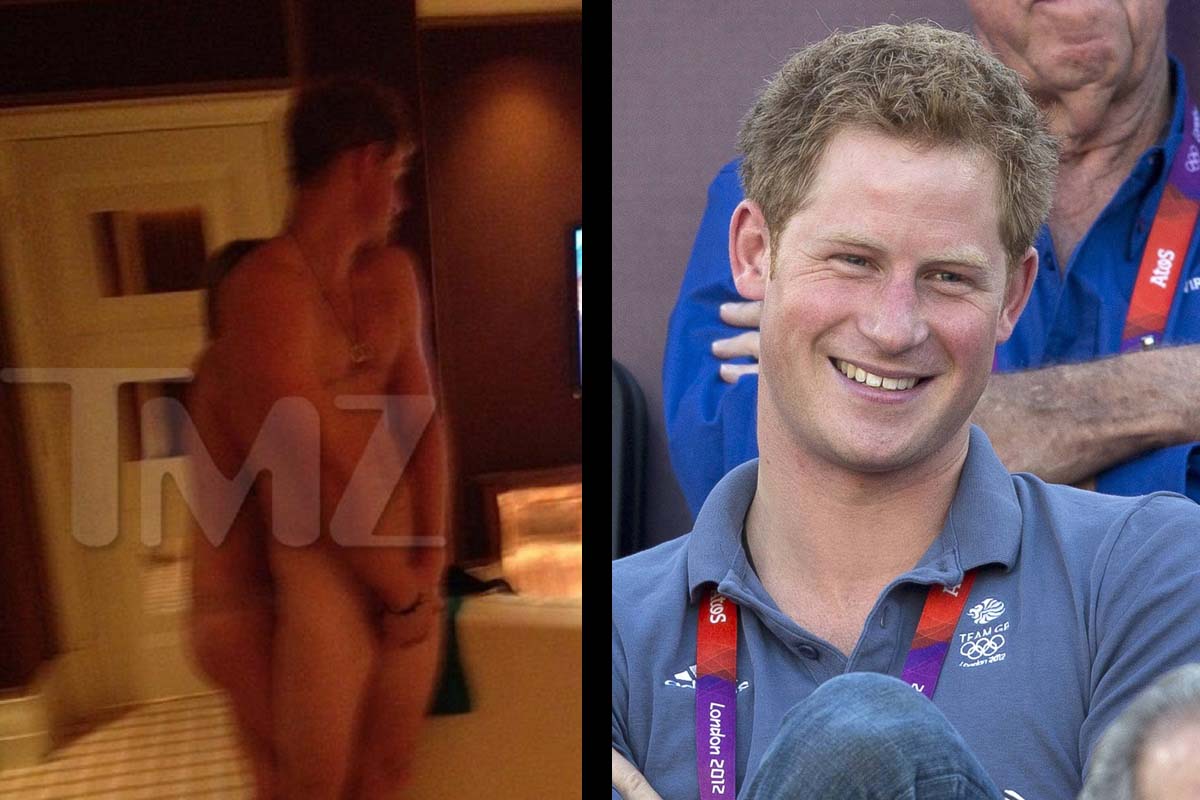 Fotos do neto da rainha nu, ao lado de uma garota, também nua, foram publicadas no site americano TMZ Magazine e reproduzidas pela imprensa americana.