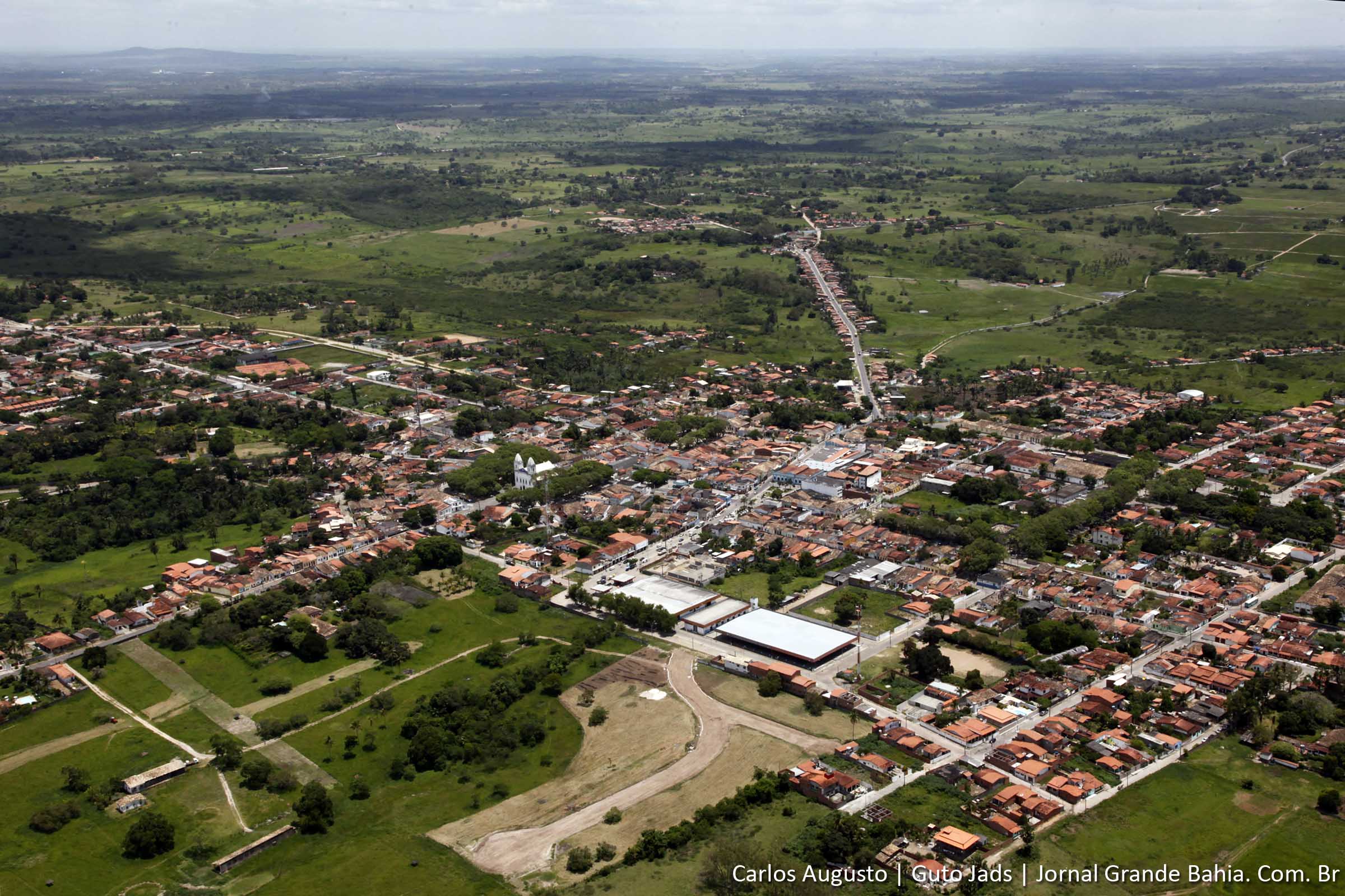 Vista aérea de São Gonçalo dos Campos. (Foto: Carlos Augusto | Jornal Grande Bahia)