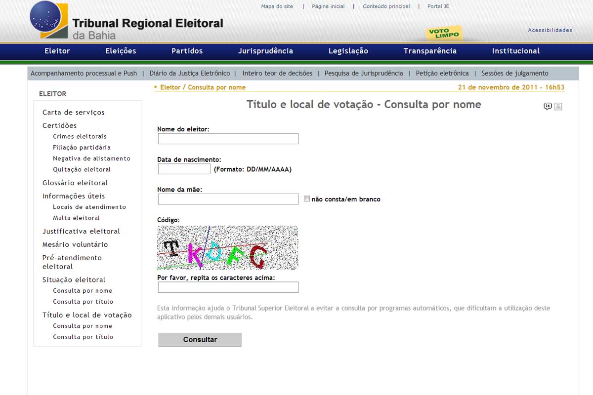 Eleições 2012 na Bahia | Consulte o TRE e saiba onde votar.