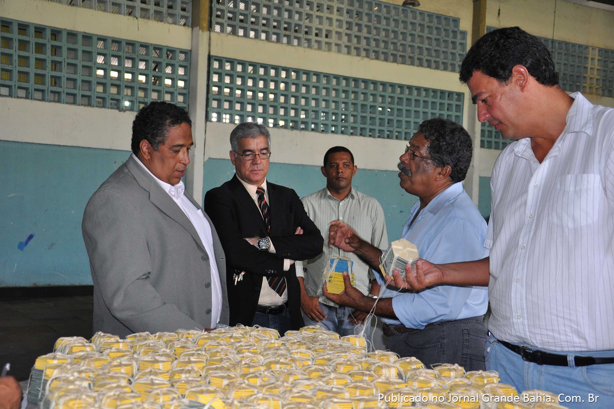 Paulo Gabriel Nacif, Zé Neto, Antonio Lopes e Aurino Soares em visita a FAMFS.