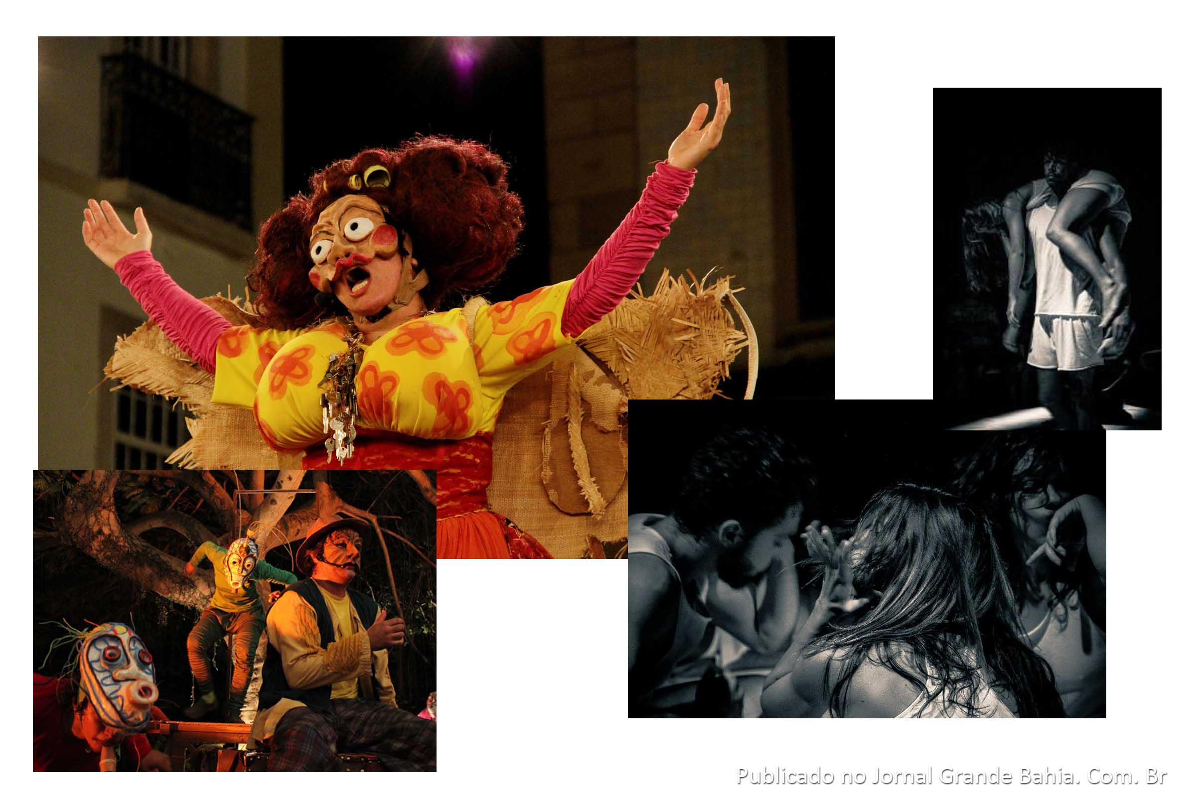 Cenas das peças teatrais da 3ª Mostra SESC de Artes.