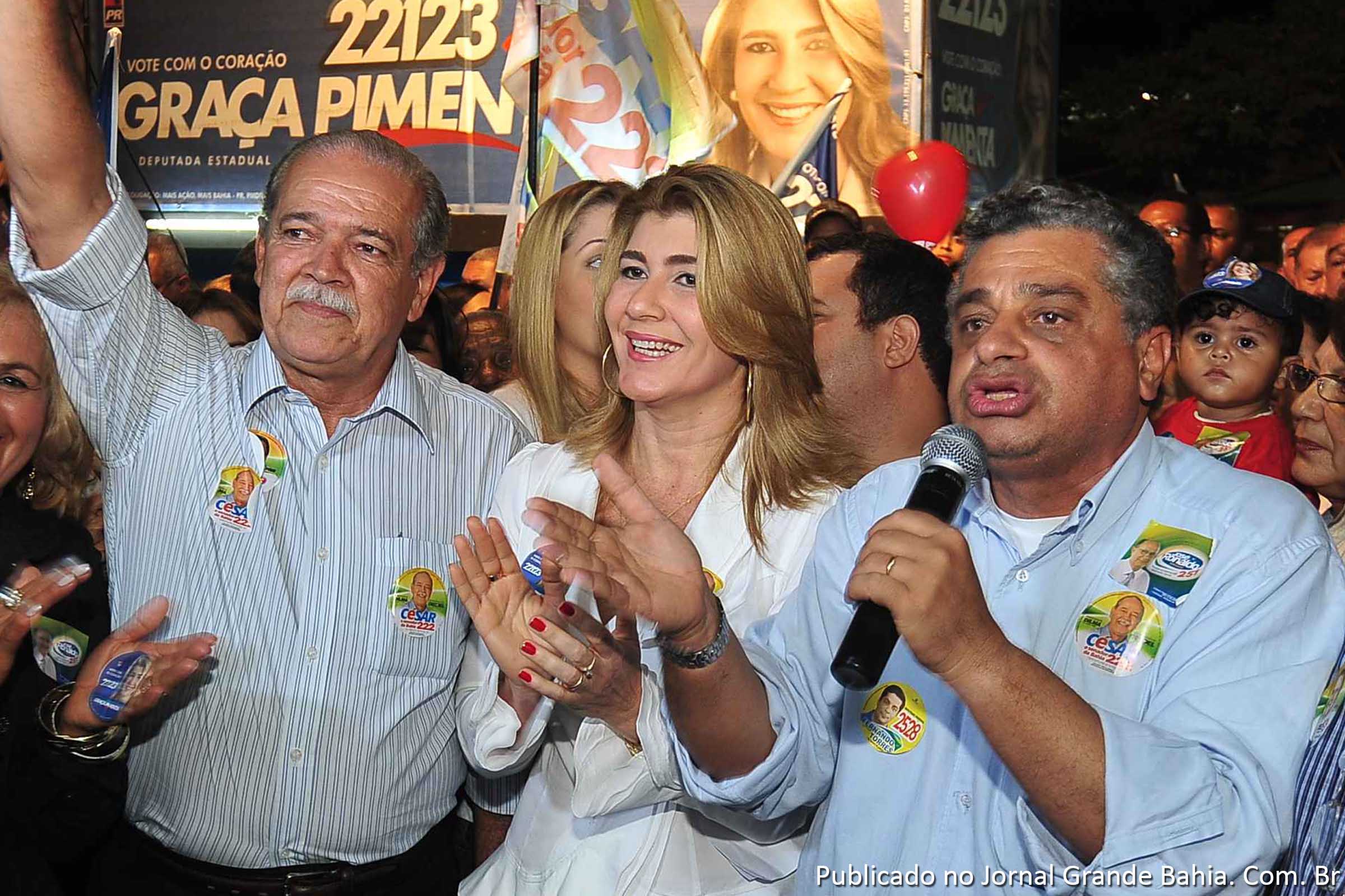 Cesar Borges, Graça e Tarcísio Pimenta. Aniversário de pimenta promete reunir amigos e colegas da políticas.