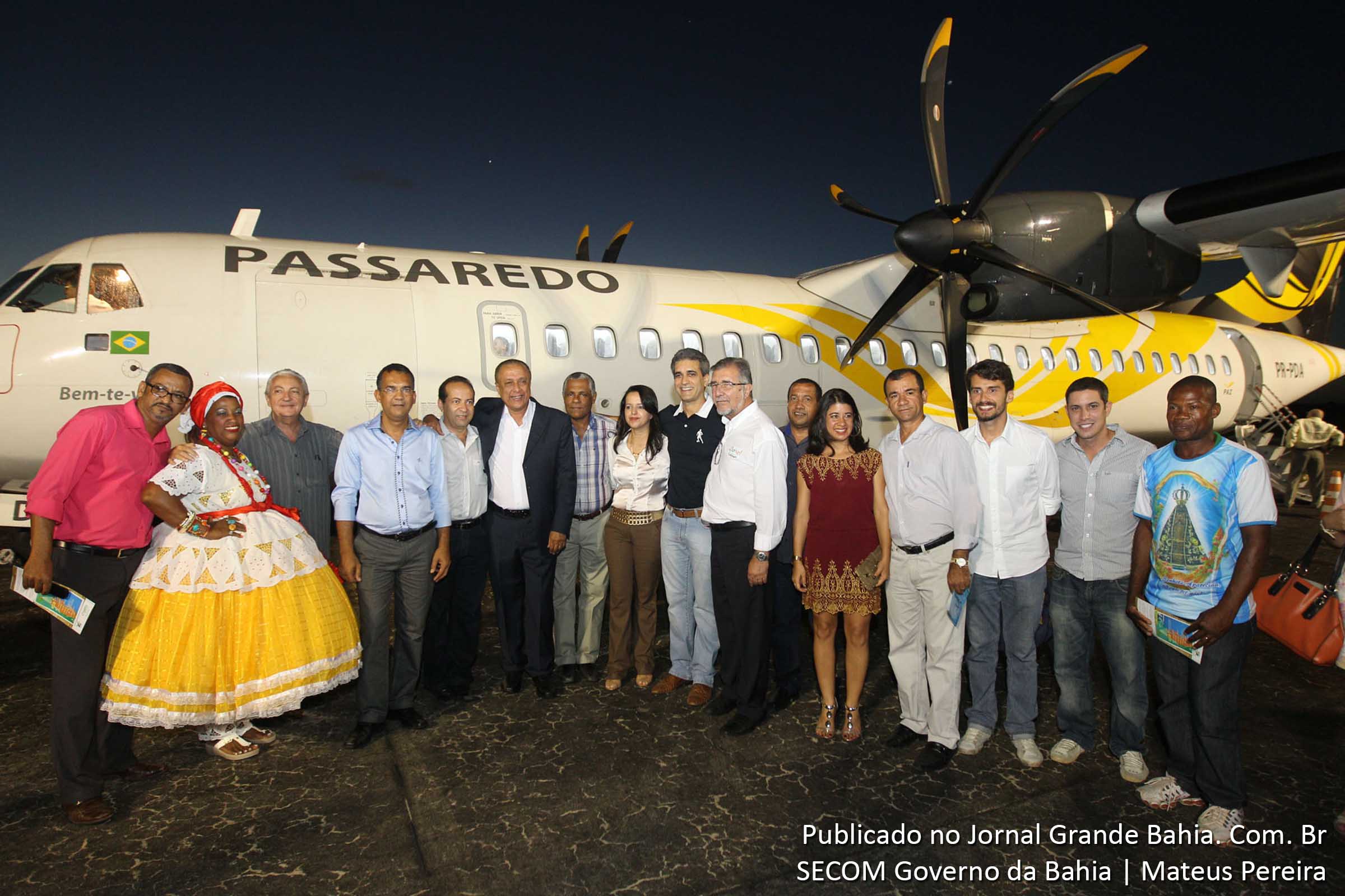Inaugurada a nova rota aérea, Salvador-Valença.
