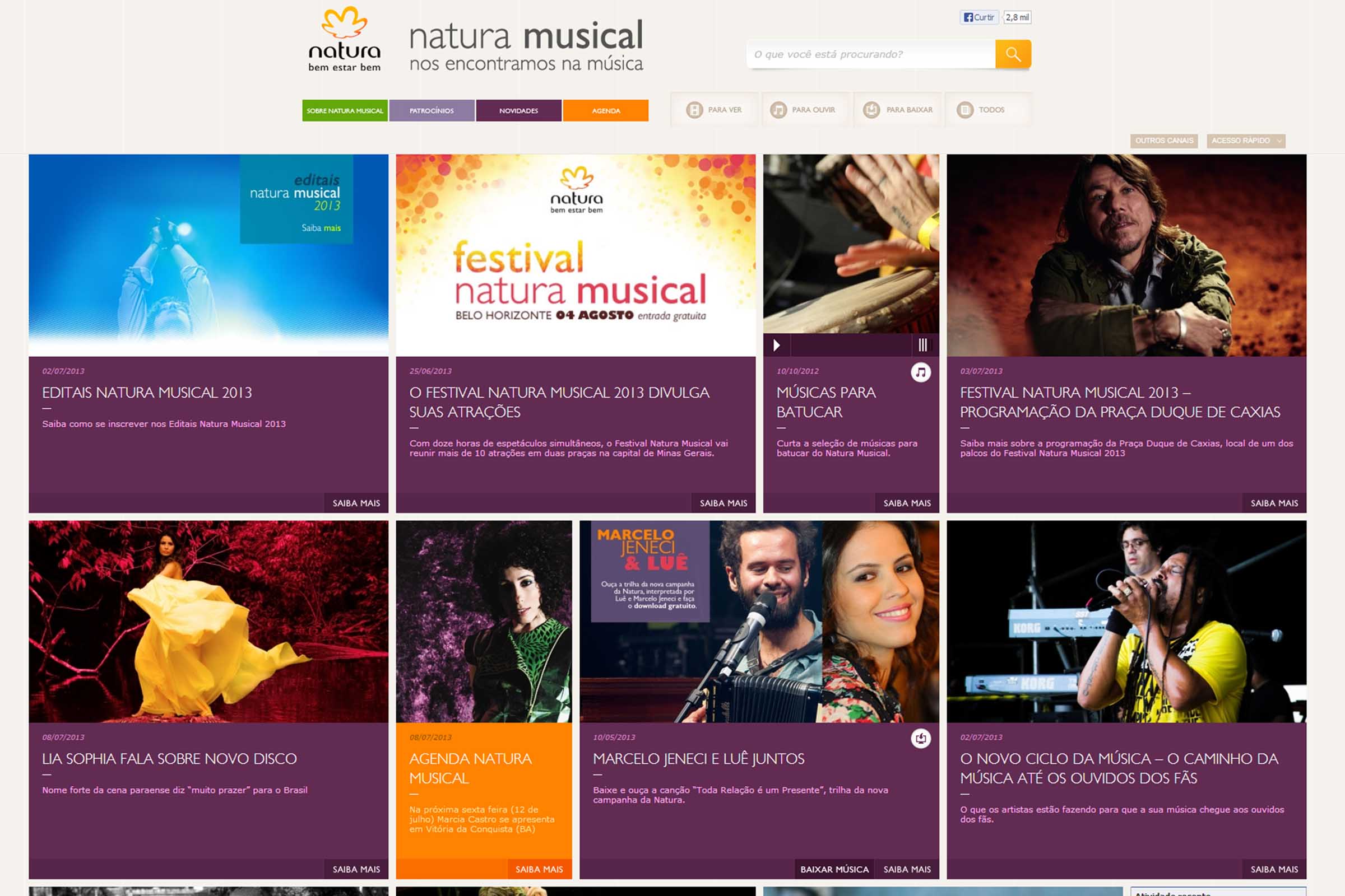 Programa Natura Musical realiza oficinas.