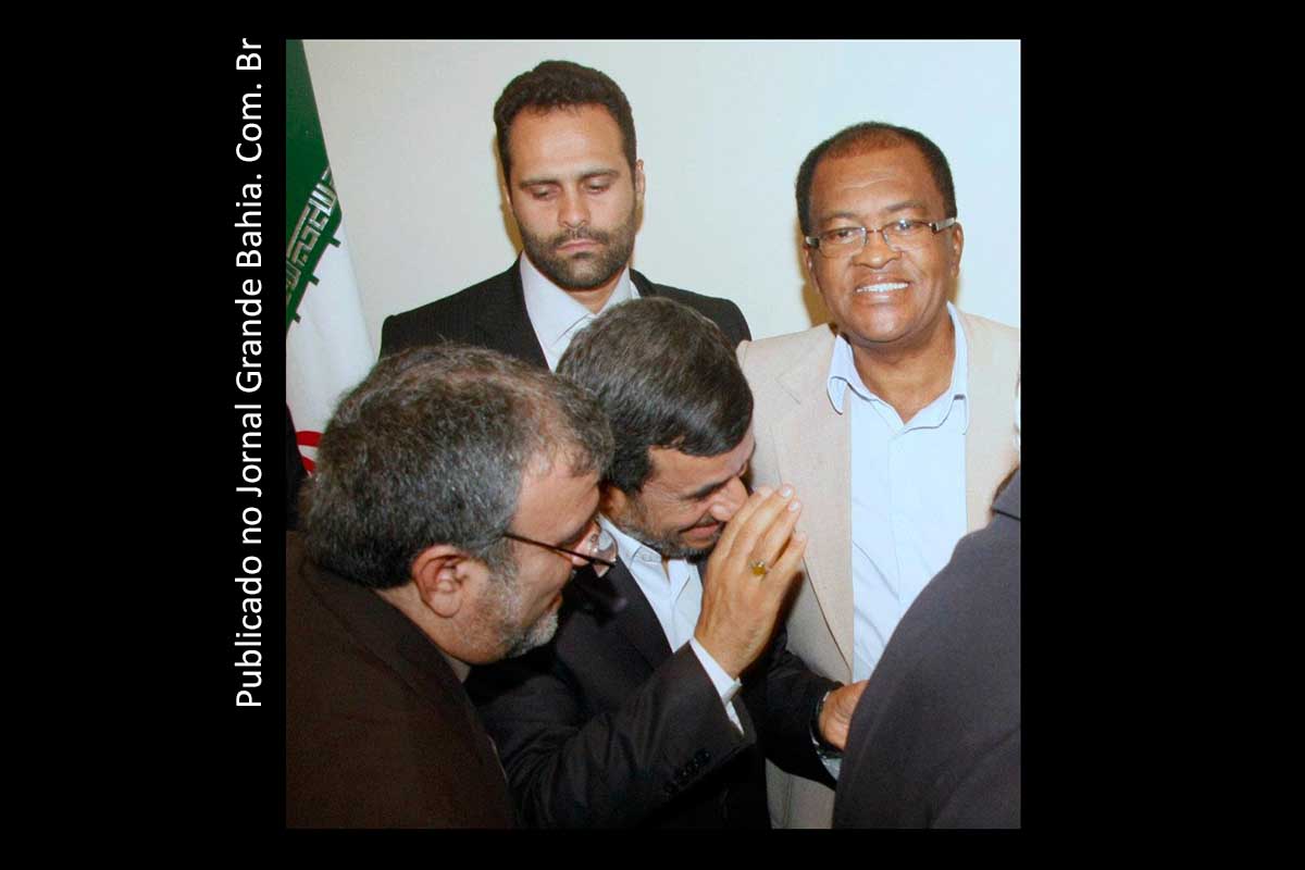 Valter Xéu com Mahmoud Ahmadinejad e membros do gabinete iraniano durante a Rio+20.