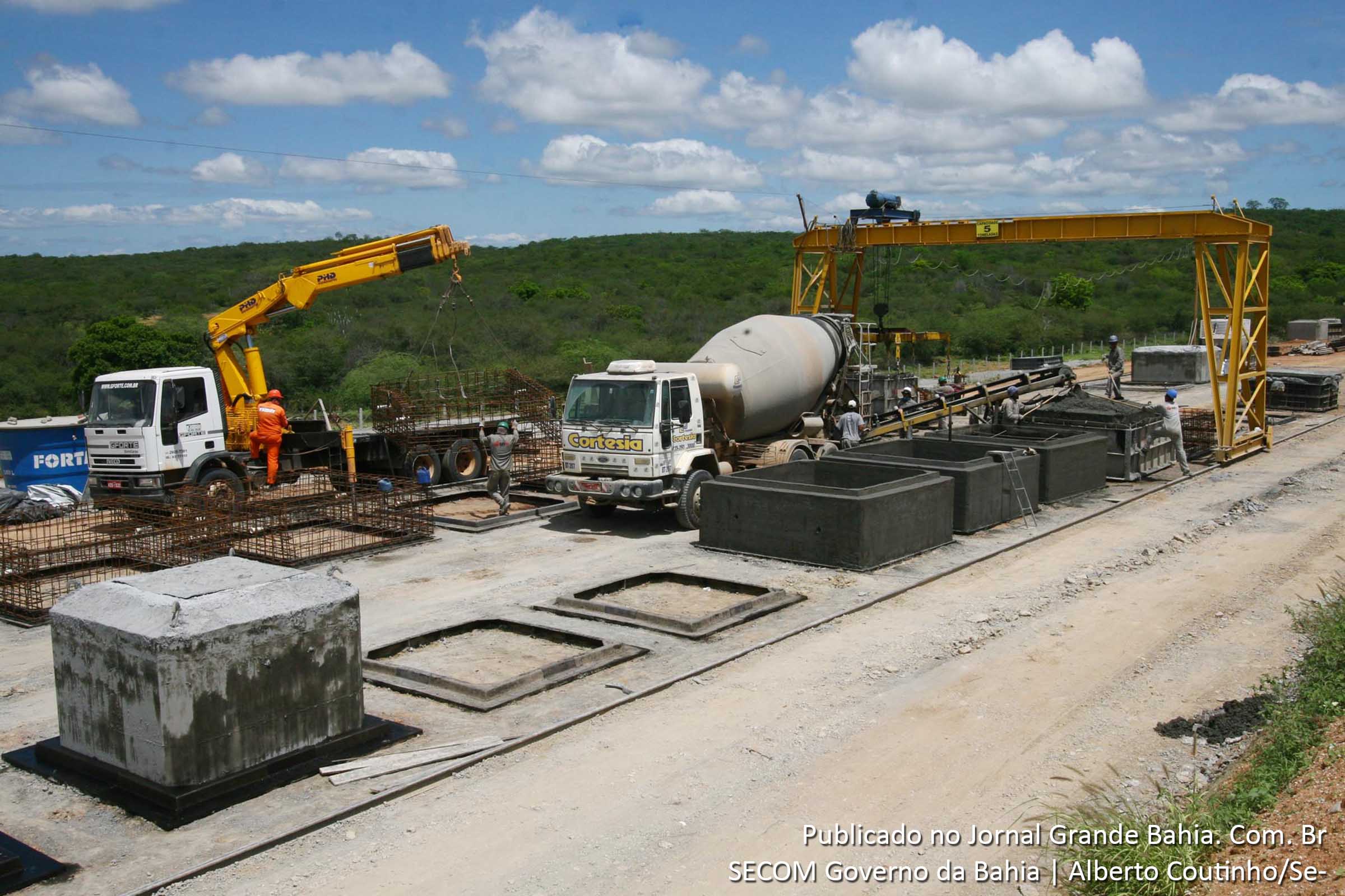 Construção da Ferrovia de Integração Oeste/Leste - Canteiros de obras das cidades de Ubatã, Jequié, Tanhaçu e Brumado.