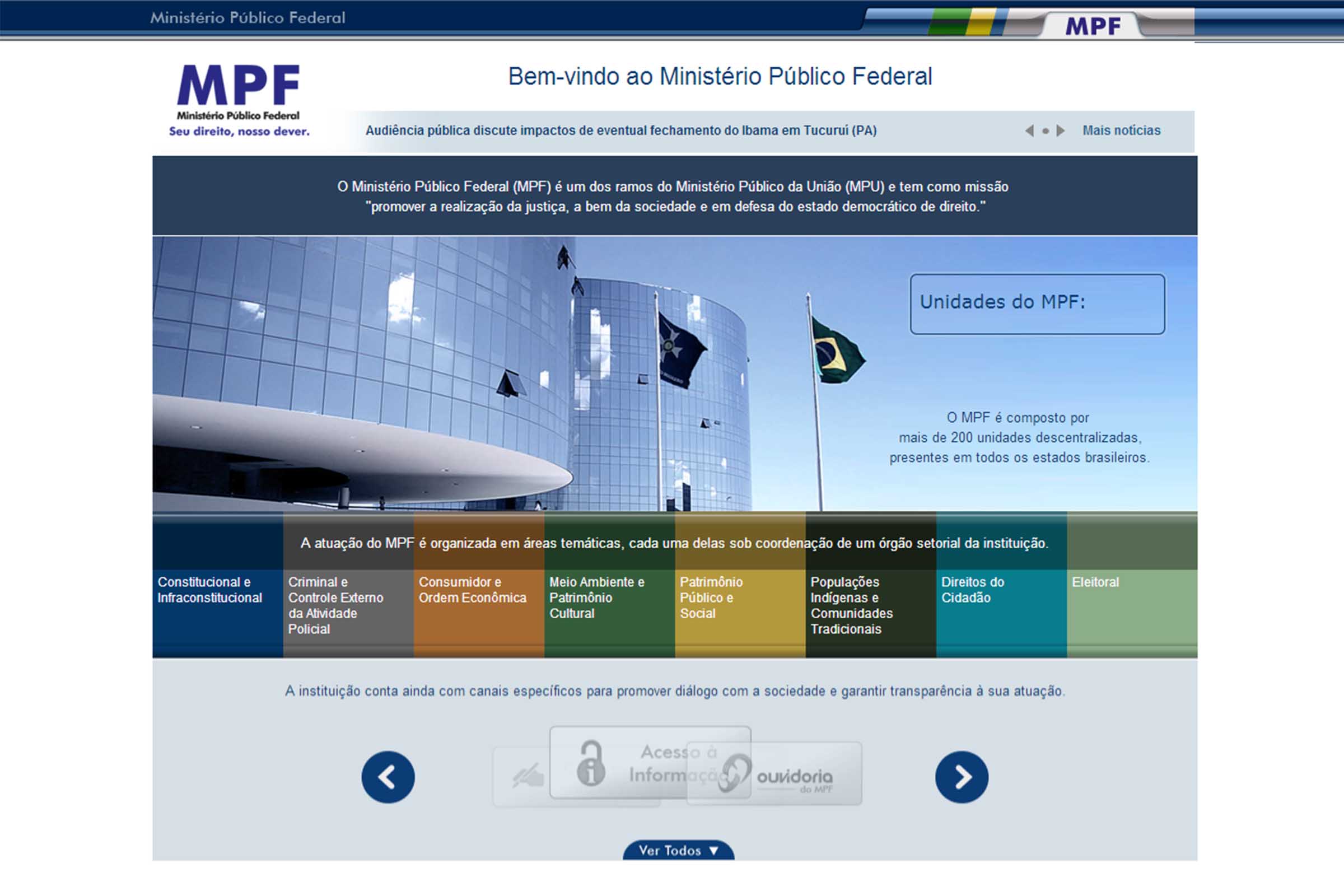 Pesquisa divulgada pelo Ministério Público Federal (MPF) mostra que 80,4% dos entrevistados defendem que o MPF deve investigar crimes.