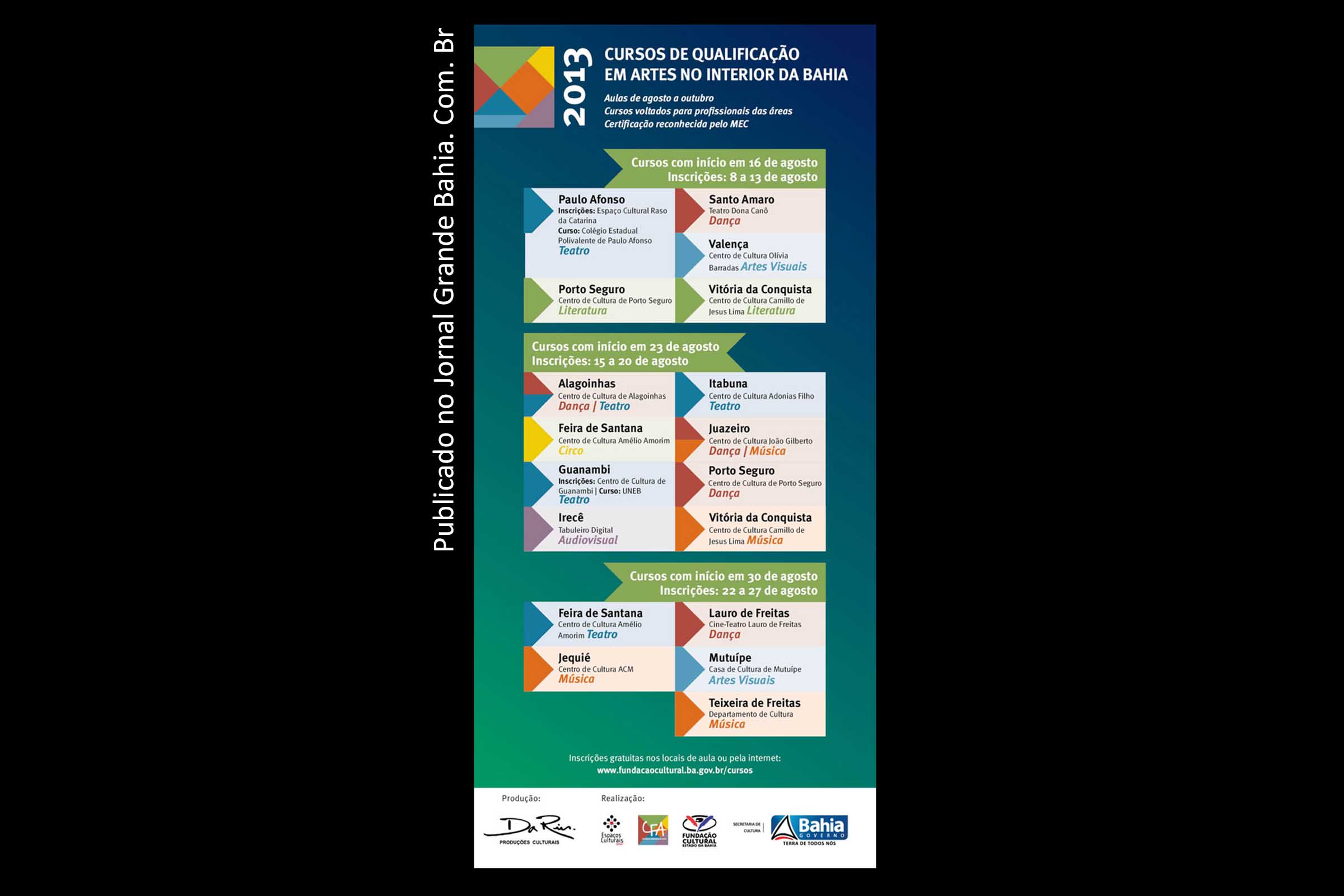 Programa de Qualificação em Artes 2013.