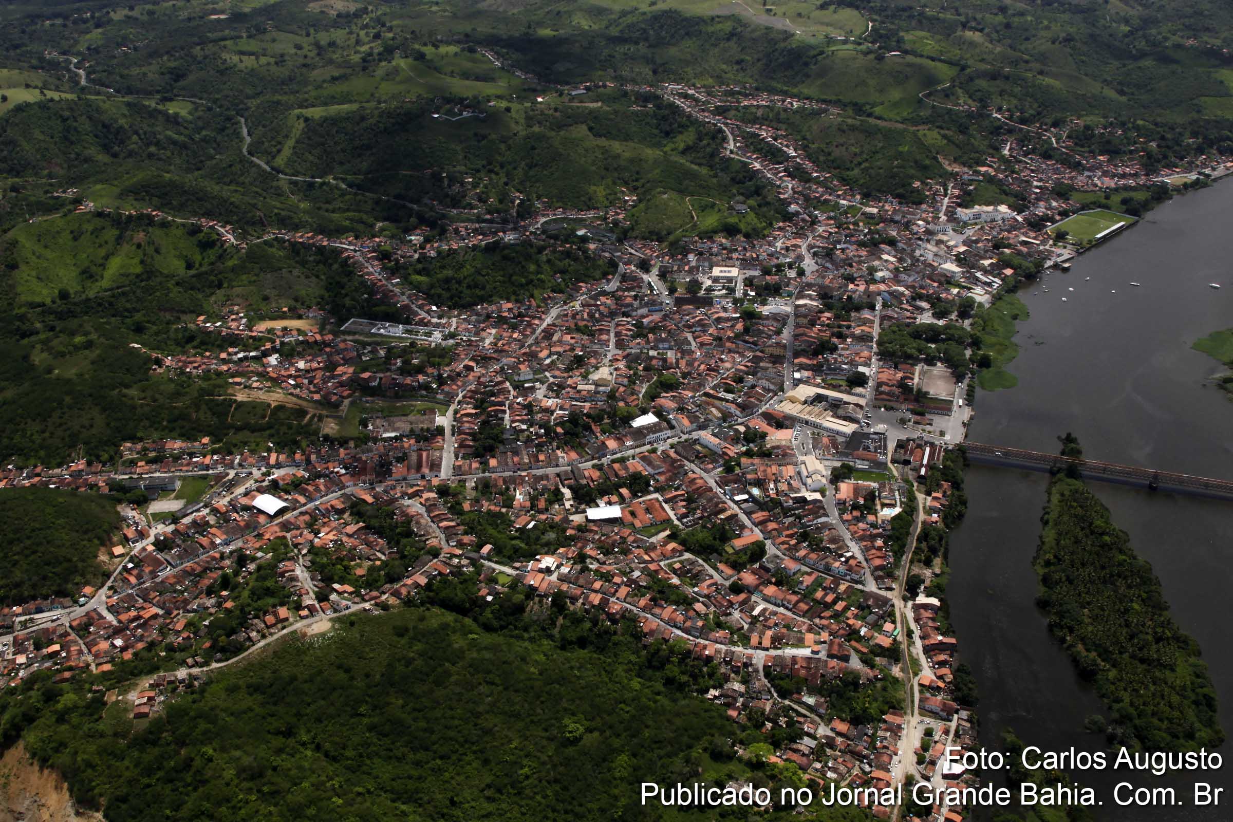 Vista aérea de Cachoeira. (Foto: Carlos Augusto | Jornal Grande Bahia)