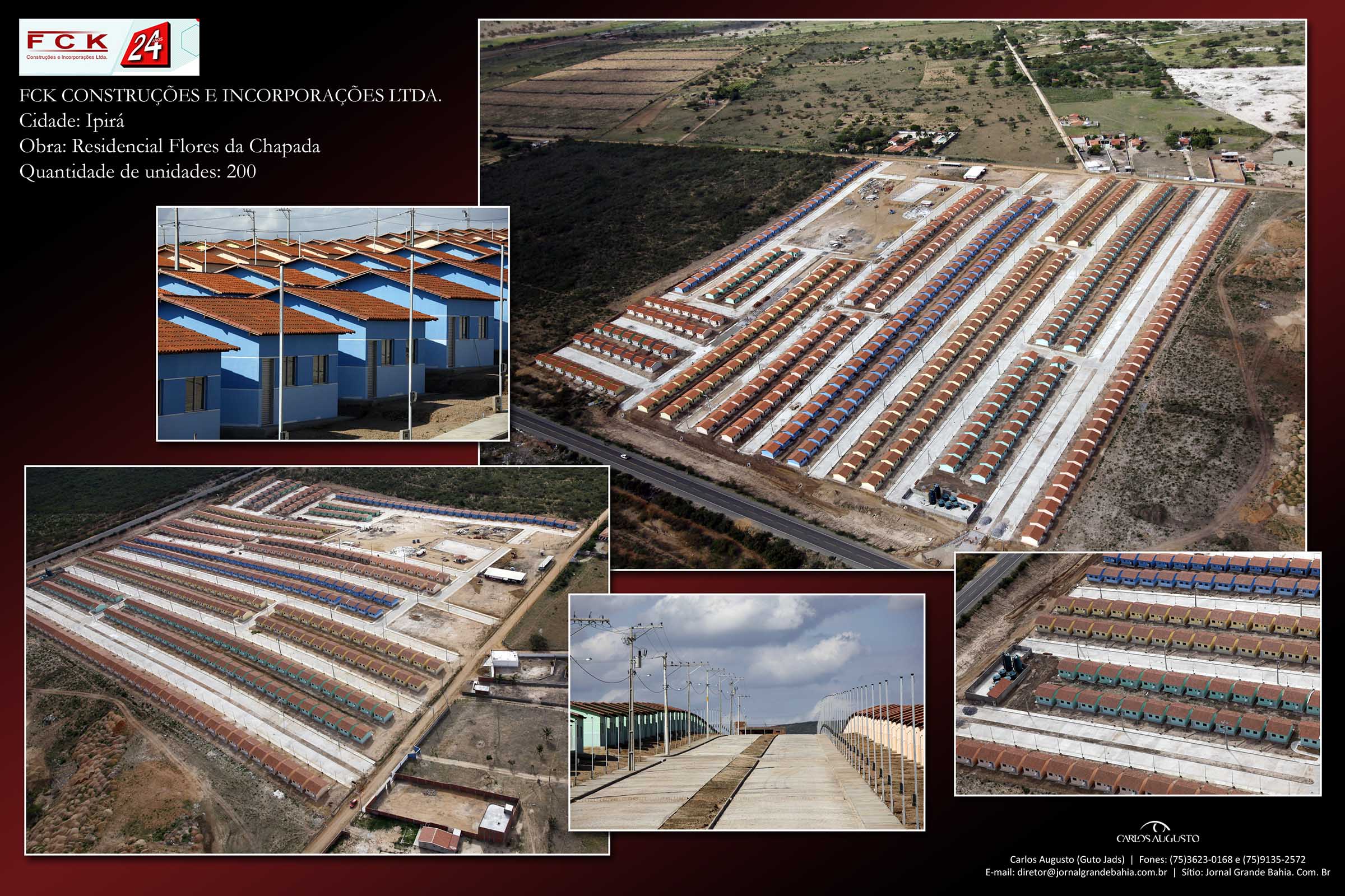 Imagens do Residencial Flores da Chapada, em Ipirá, construído através do programa PMCMV. Programa é aprimorado.