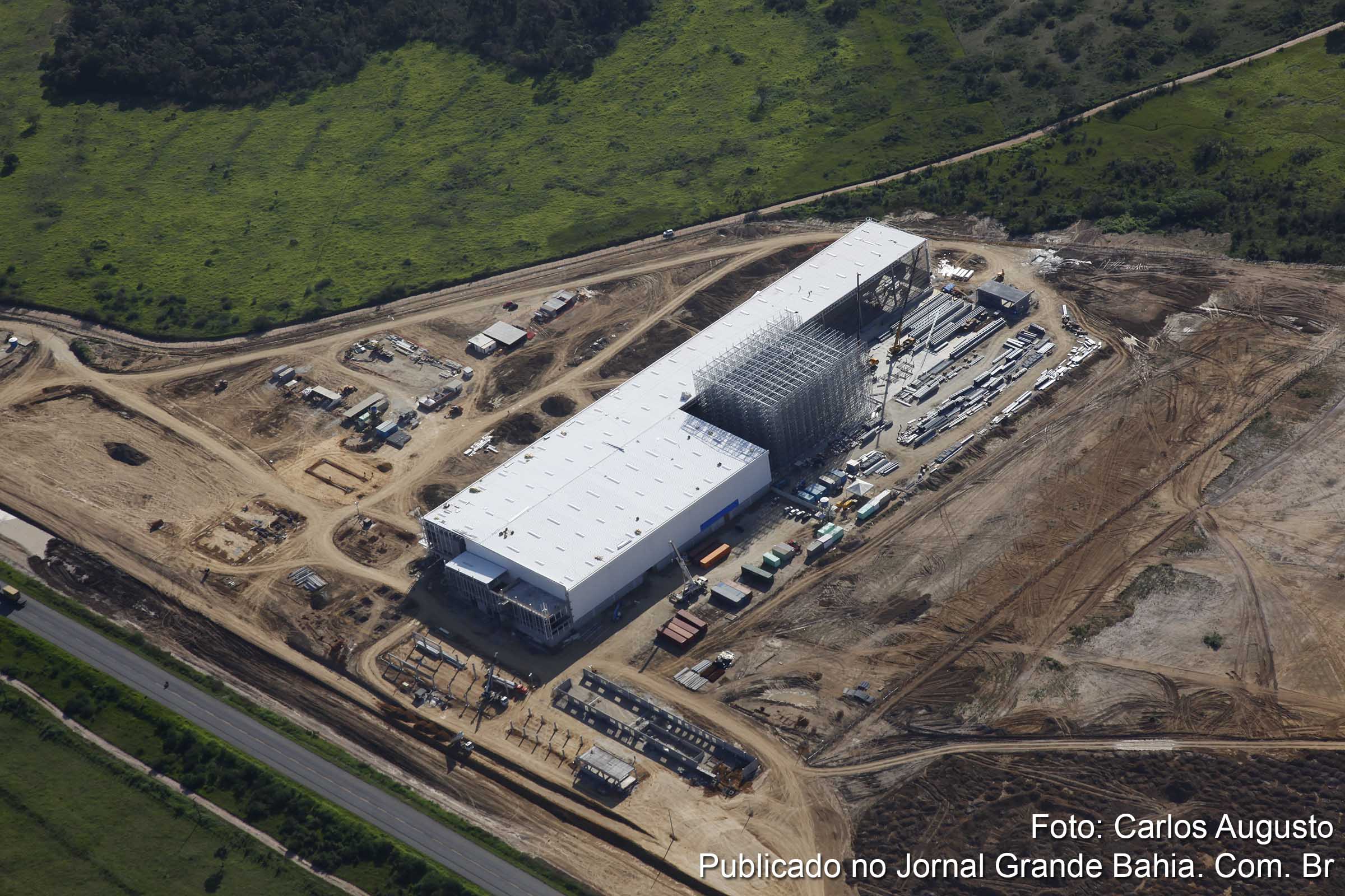 Vista aérea do Centro de Distribuição do O Boticário em São Gonçalo. (Foto: Carlos Augusto | Jornal Grande Bahia)