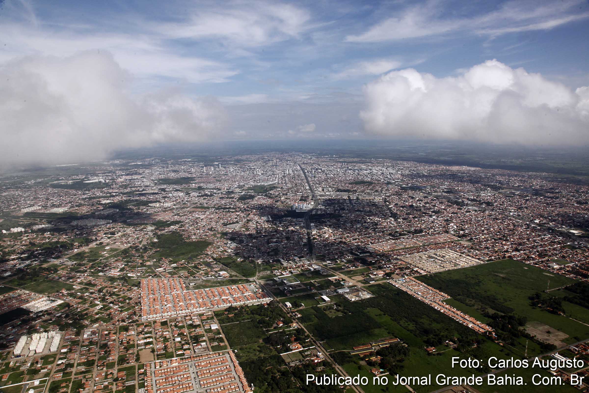 Vista aérea de Feira de Santana. (Foto: Carlos Augusto | Jornal Grande Bahia)