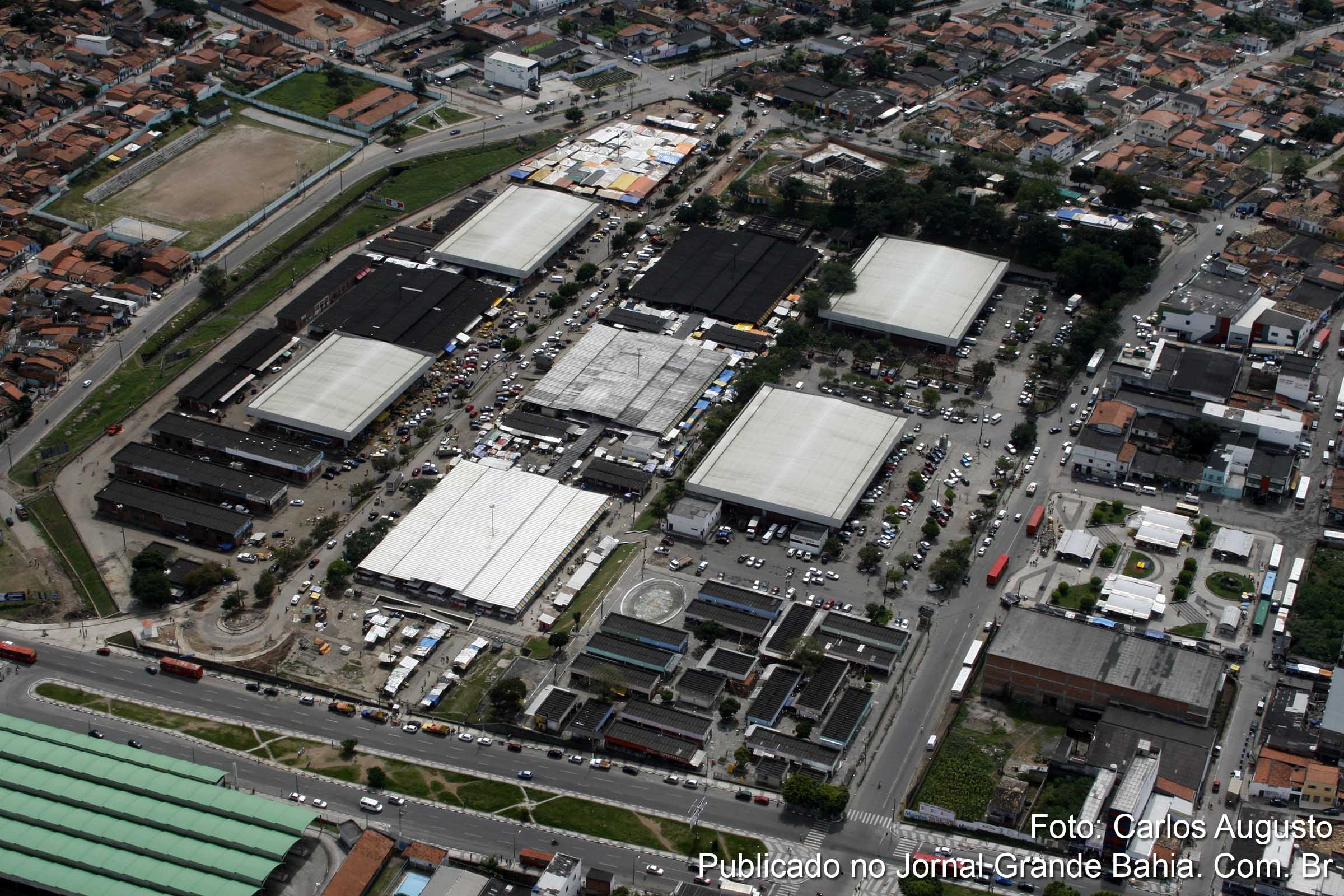 Vista aérea do Centro de Abastecimento de Feira de Santana. (Foto: Carlos Augusto | Jornal Grande Bahia)