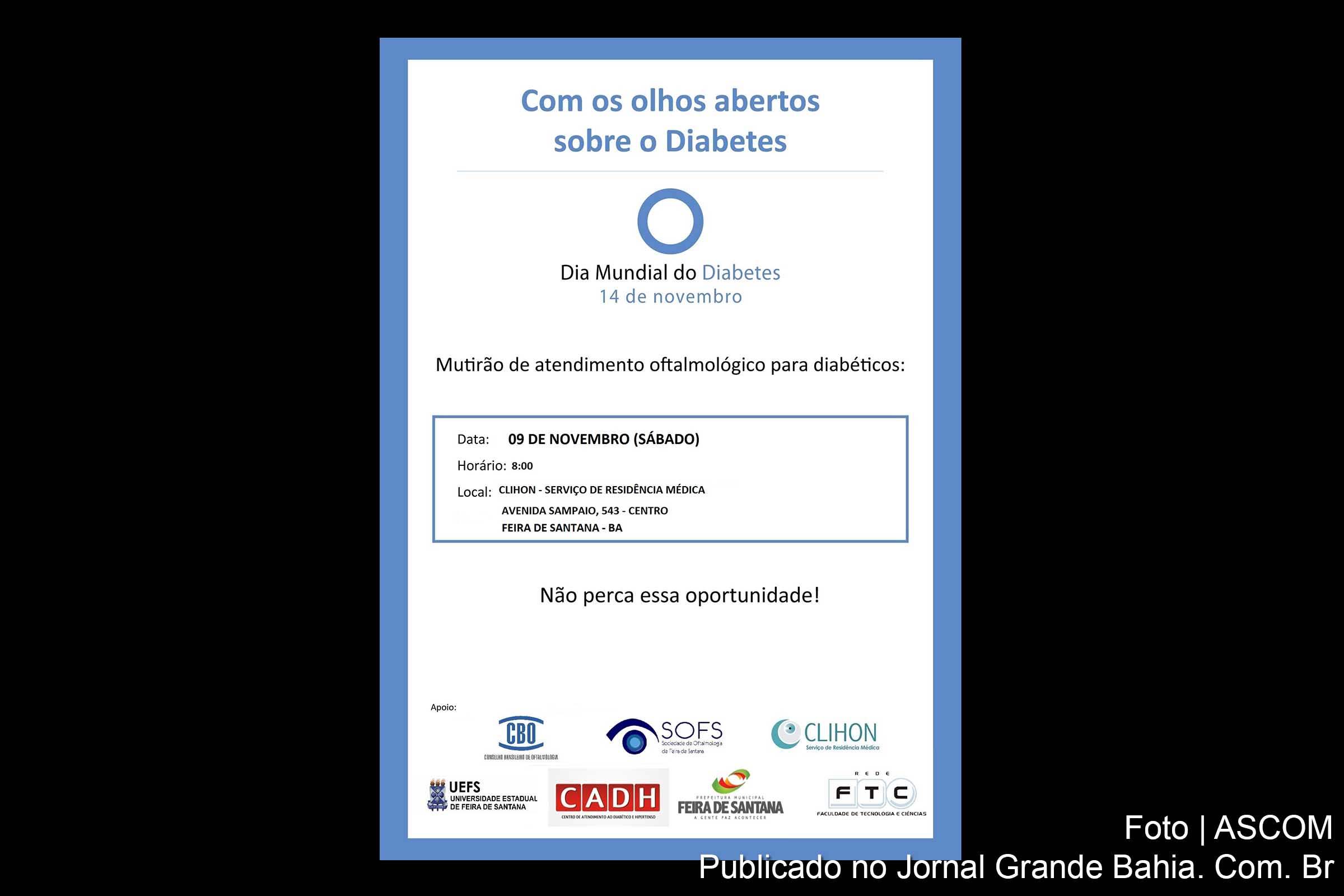 CLIHON promove mutirão de atendimento oftalmológico para diabéticos.