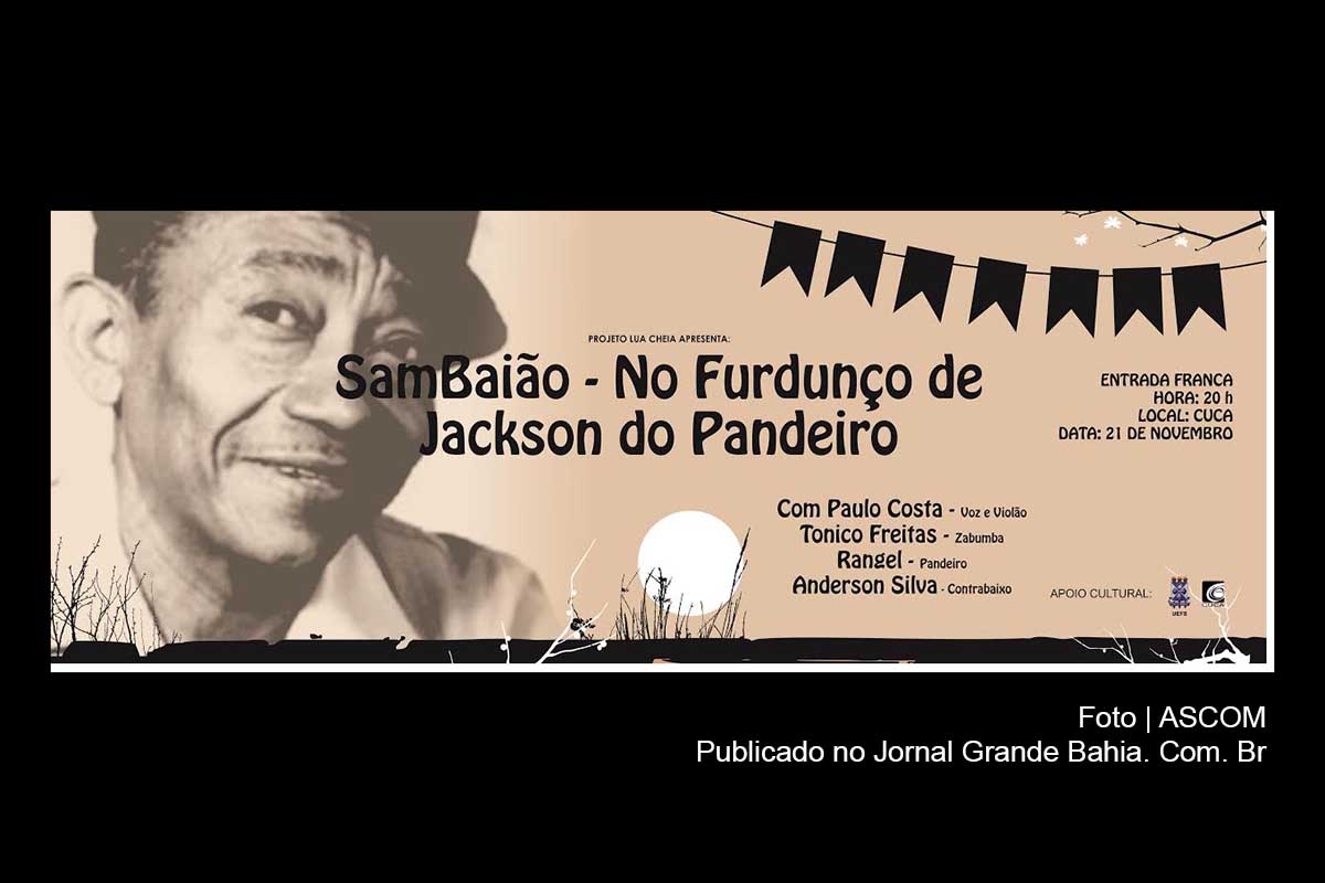 Cartaz do show de Furdunço de Jackson do Pandeiro com Paulo Costa.