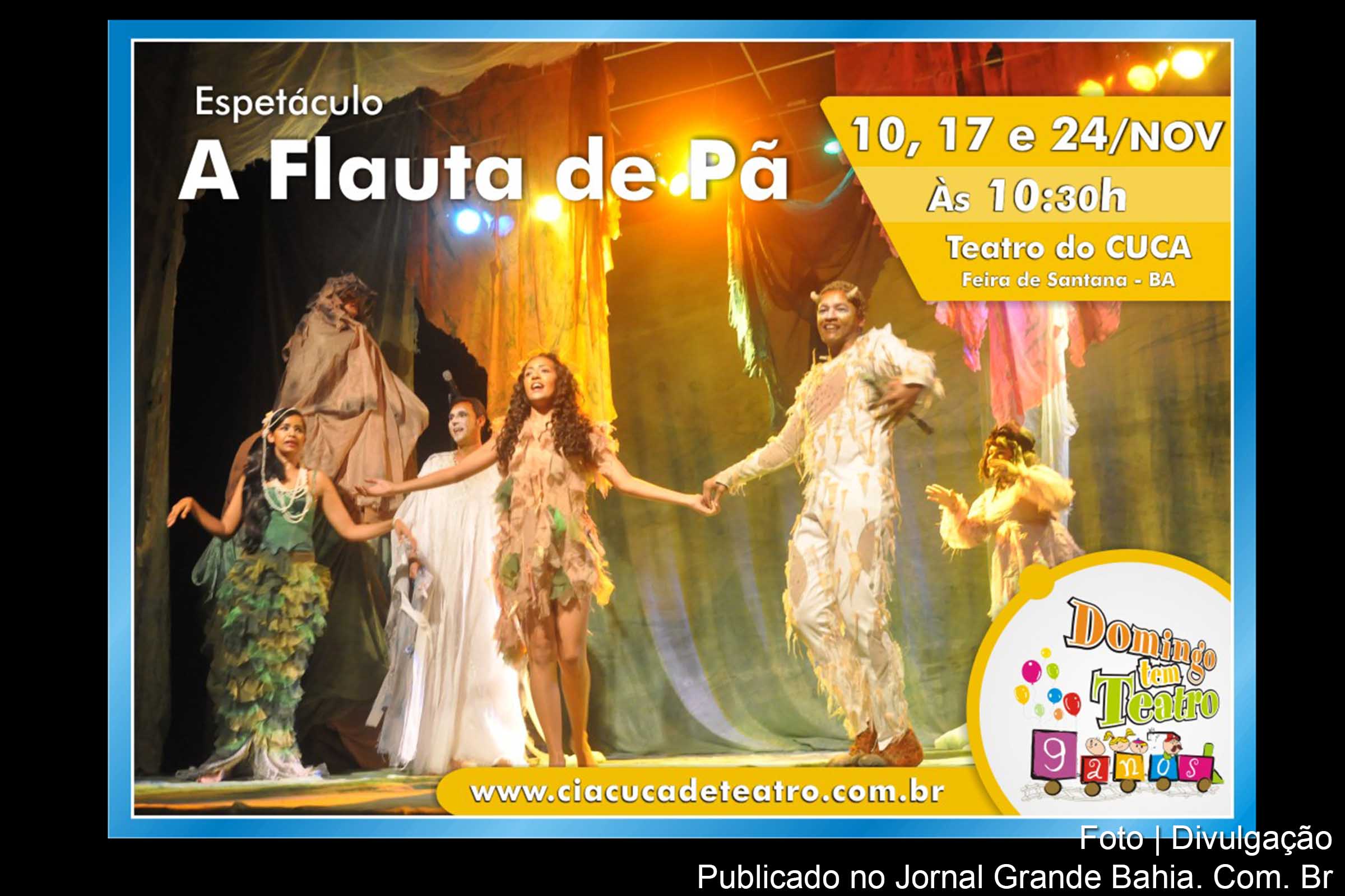 Cena da peça teatral 'A flauta de Pã'.