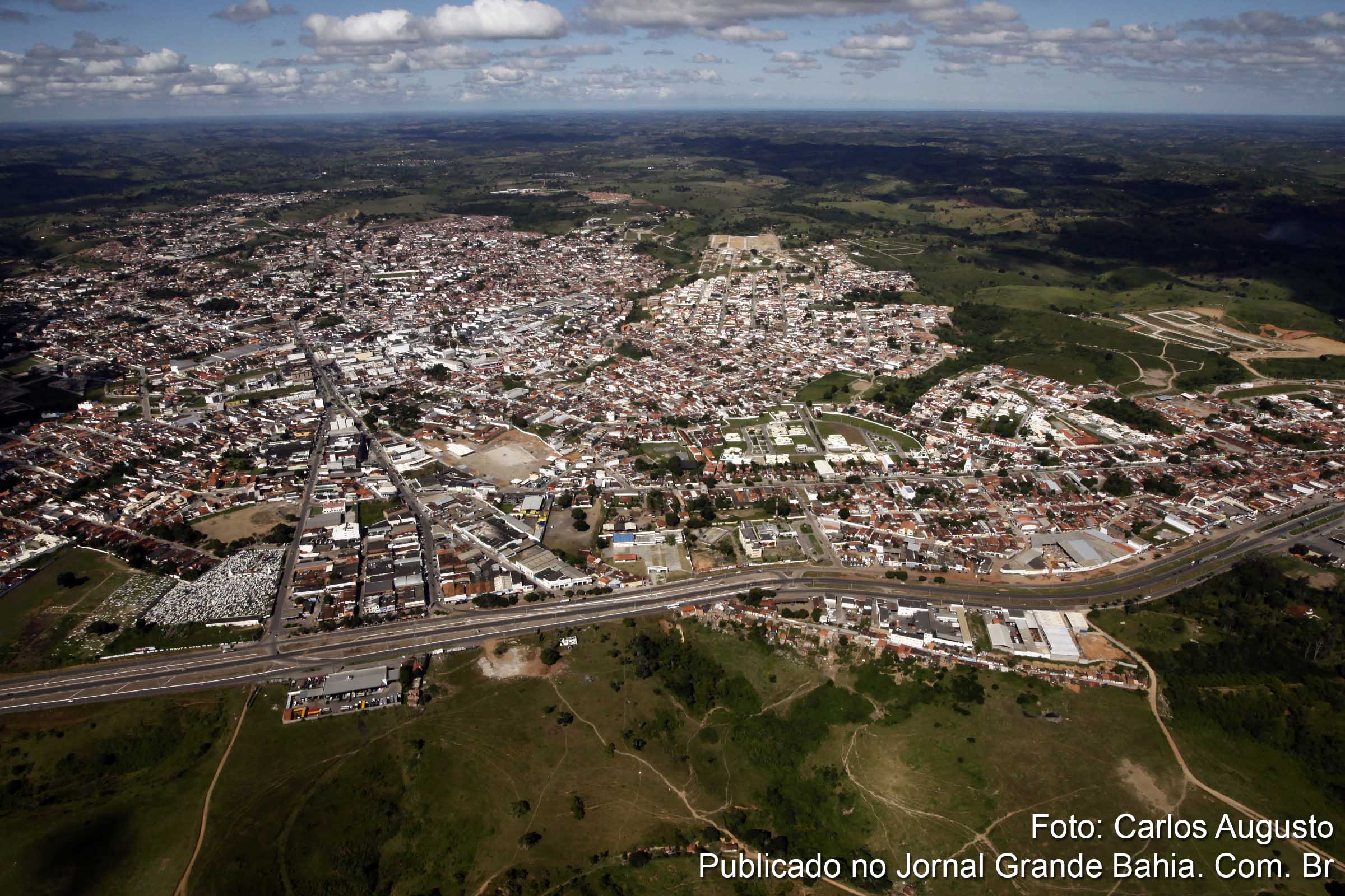 Vista aérea de Santo Antônio de Jesus. (Foto: Carlos Augusto | Jornal Grande Bahia)