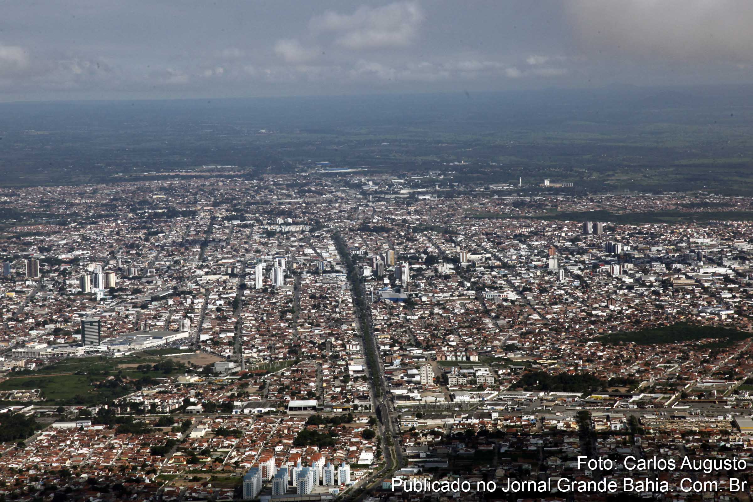 Vista aérea de Feira de Santana. (Foto: Carlos Augusto, Jornal Grande Bahia)