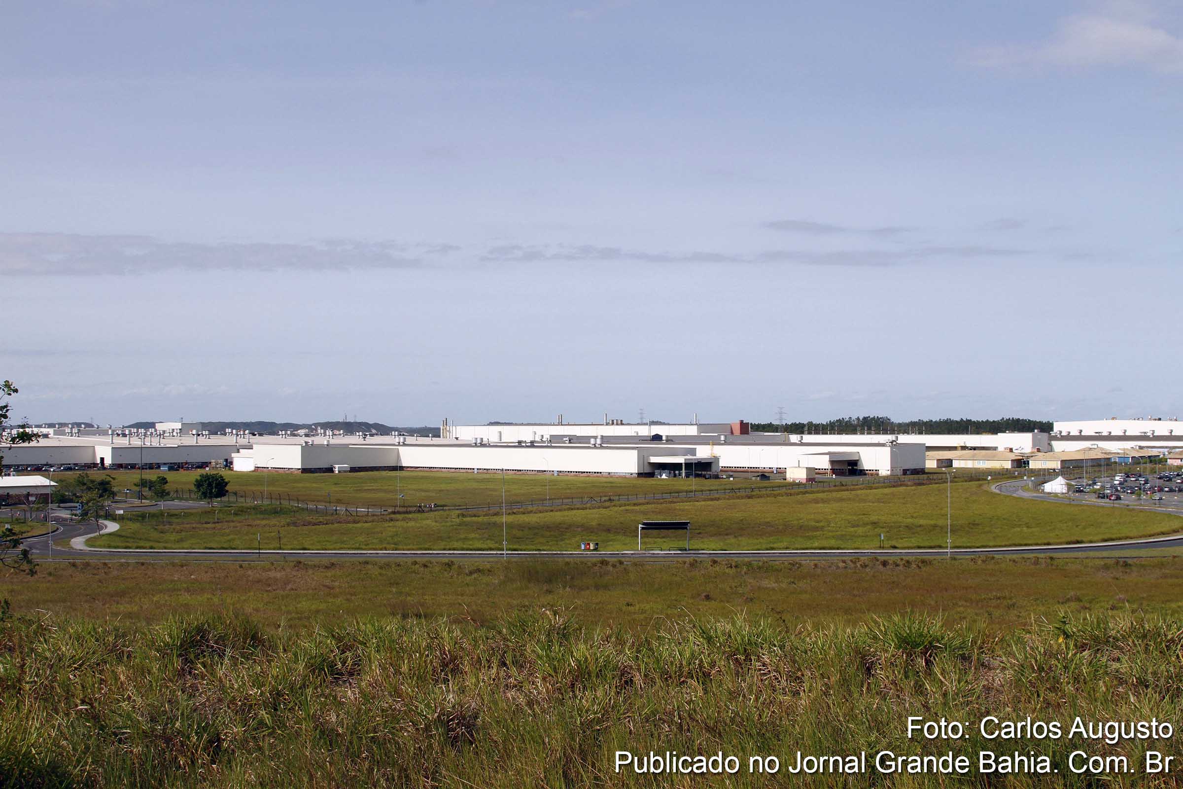 Vista parcial da fábrica da Ford em Camaçari. (Foto: Carlos Augusto | Jornal Grande Bahia)