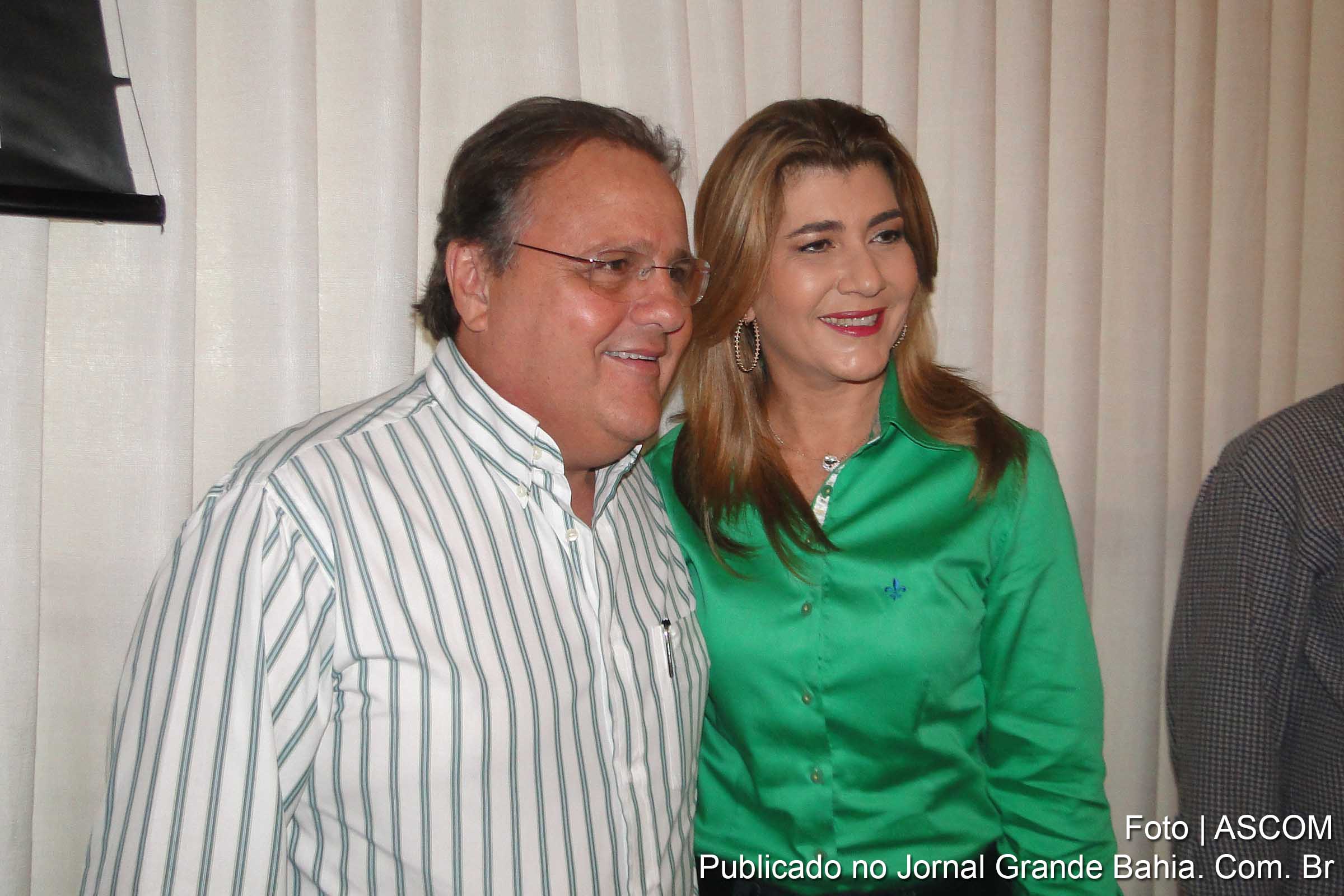 Geddel Vieira Lima e Graça Pimenta durante almoço de confraternização.
