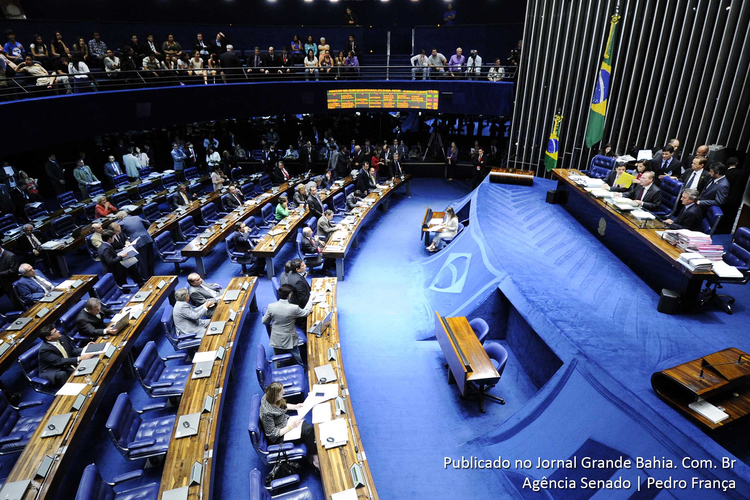 Plenário do Senado. Estado da Bahia pode contar com R$ 640 milhões.