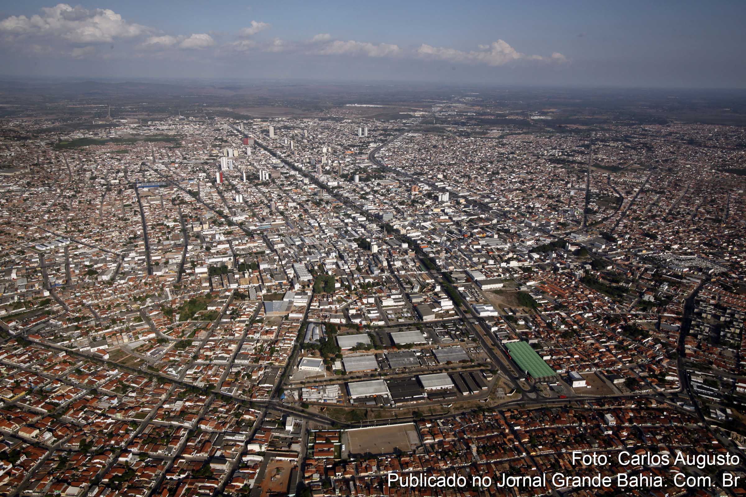 Vista aérea de Feira de Santana. (Foto: Carlos Augusto | Jornal Grande Bahia)