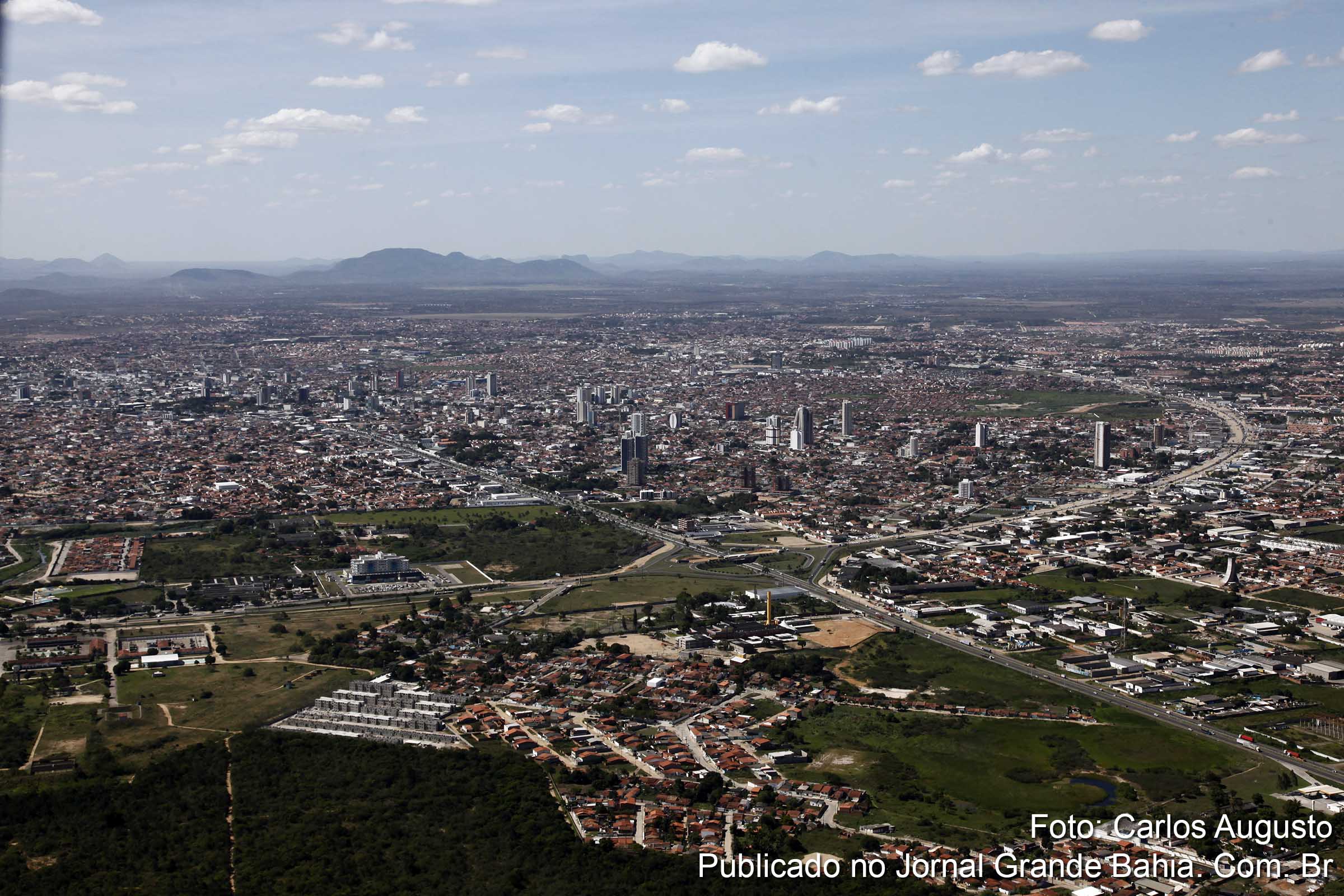Vista aérea de Feira de Santana. (Foto: Carlos Augusto | Jornal Grande Bahia)
