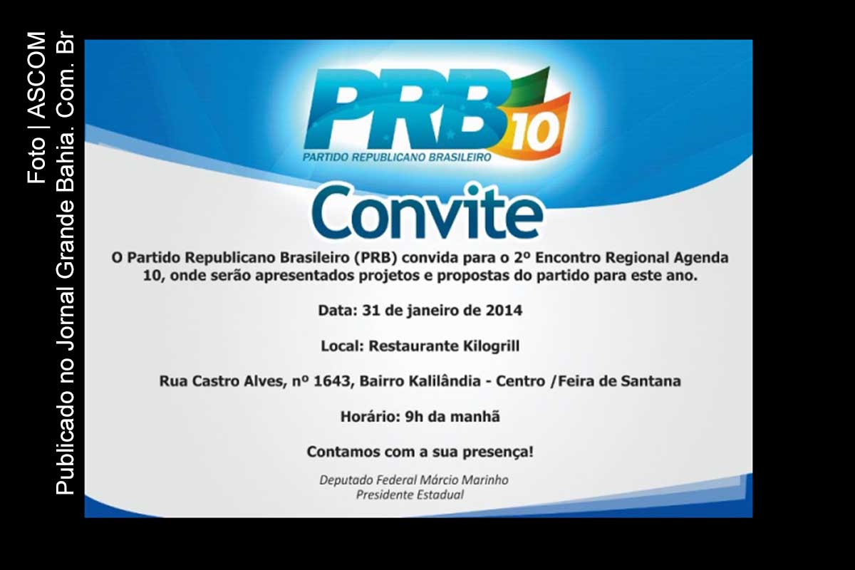 2º Encontro Regional do PRB ocorre em Feira de Santana.