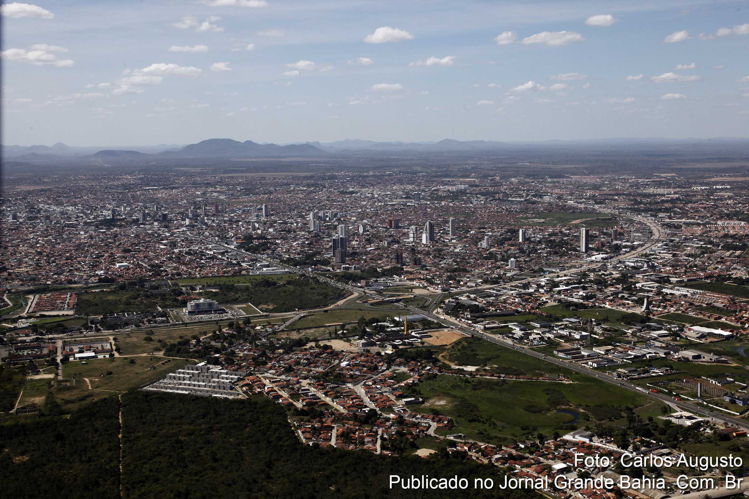 Vista aérea de Feira de Santana. (Foto: Carlos Augusto | Jornal Grande Bahia)