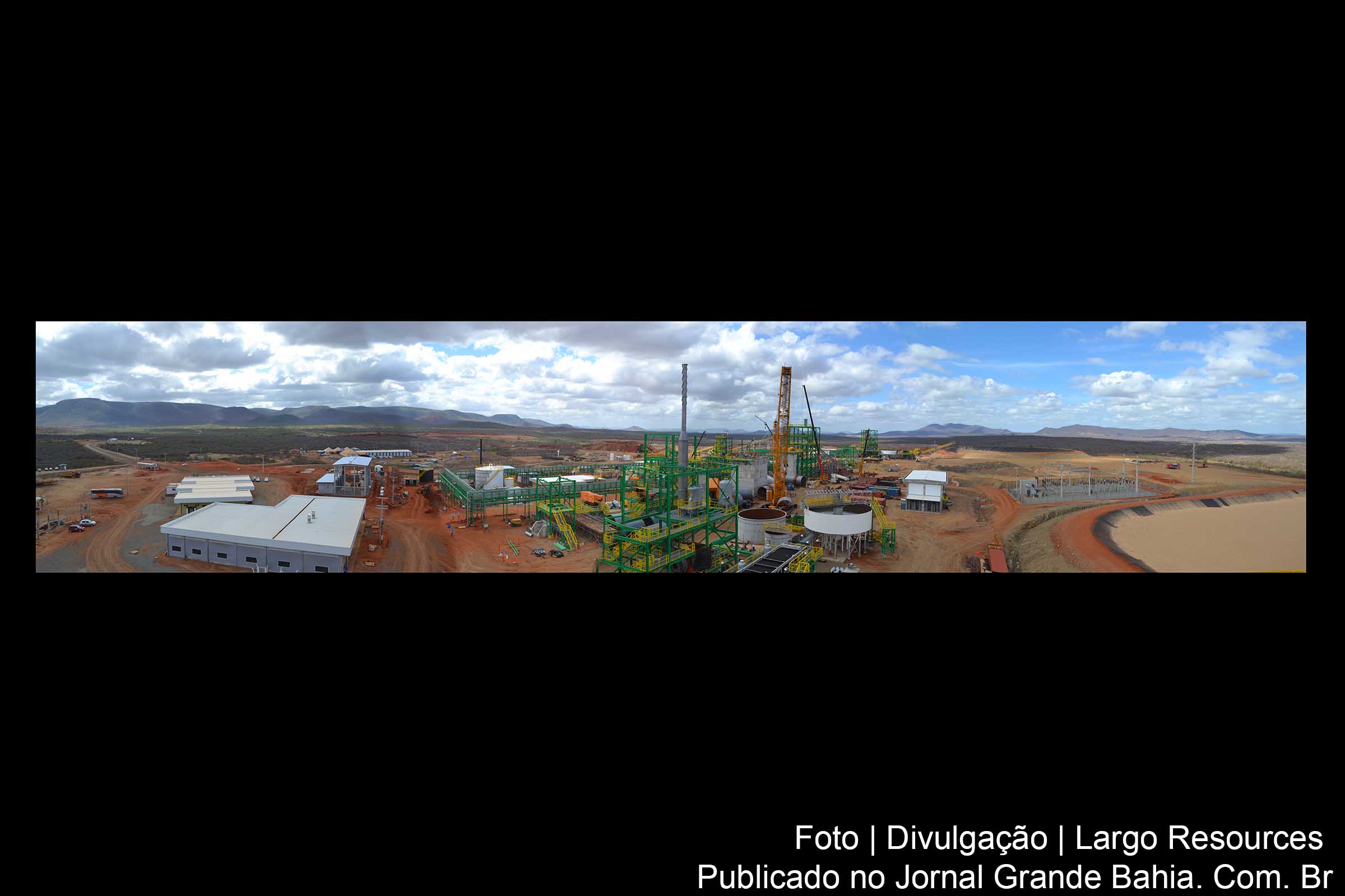 Vista panorâmica das instalações da mina de vanádio da Largo Resources em Maracás.