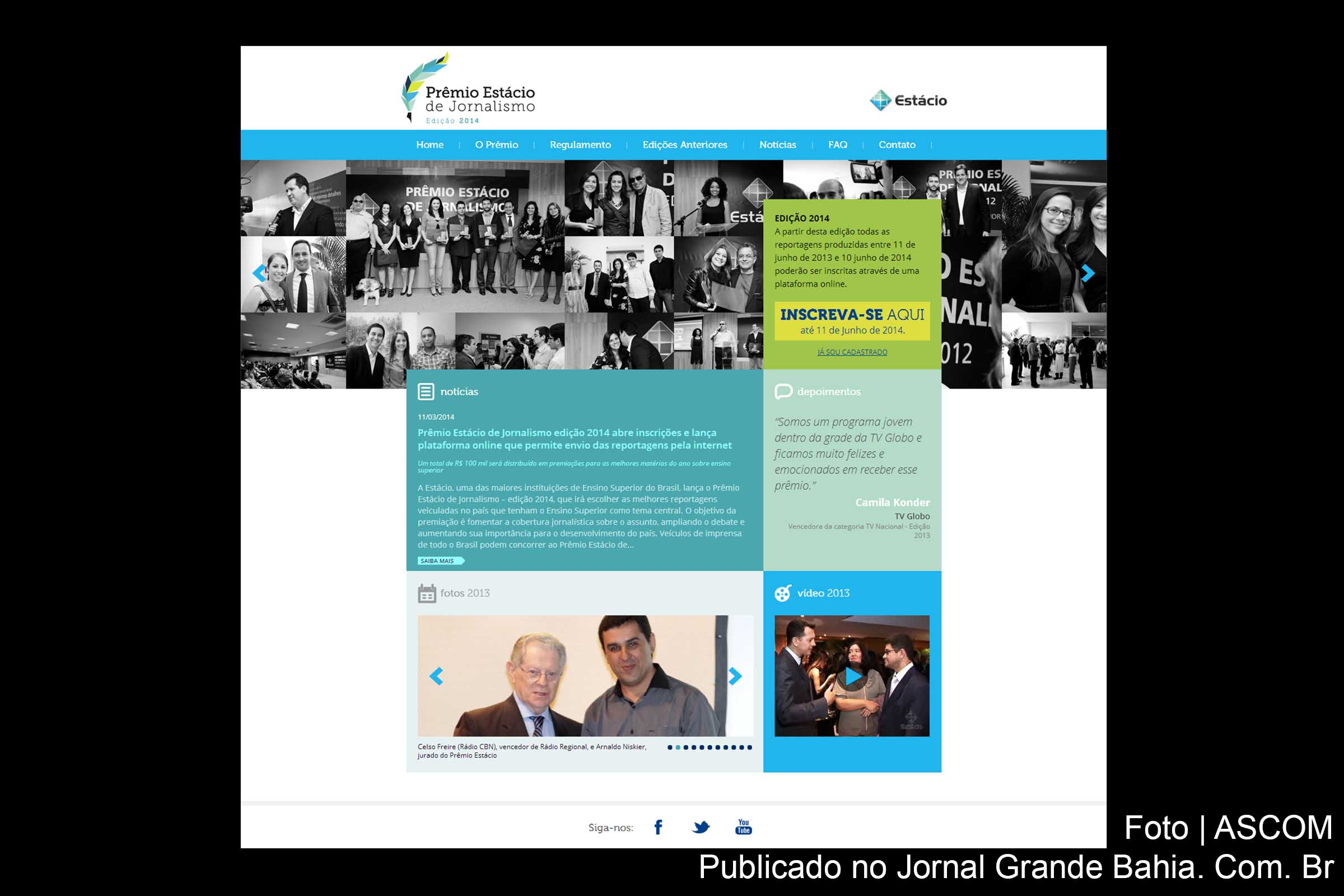 Prêmio Estácio de Jornalismo edição 2014.