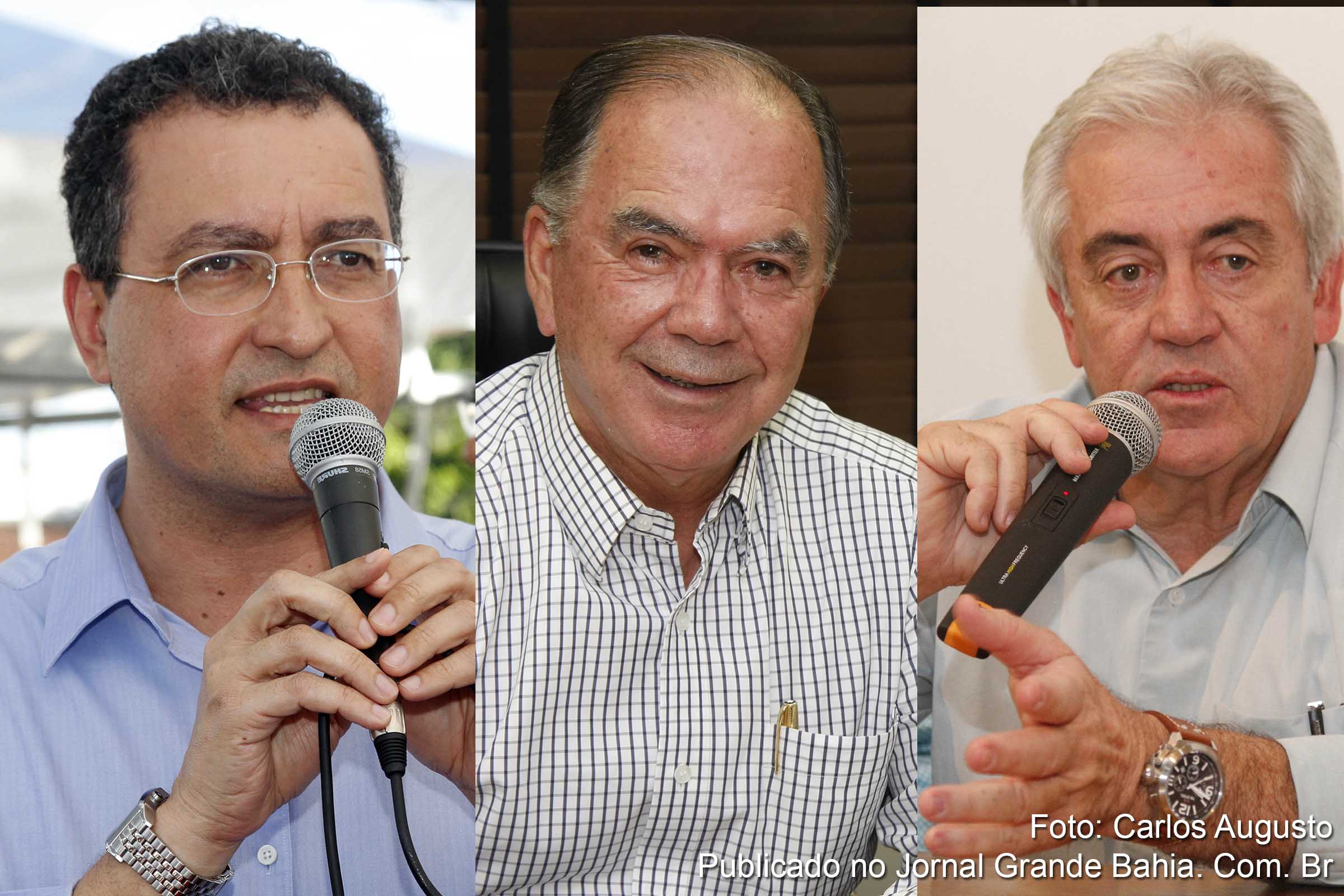 Rui Costa, João Leão e Otto Alencar. Jaques Wagner apresenta chapa com objetivo de conquistar terceiro mandato para o PT.