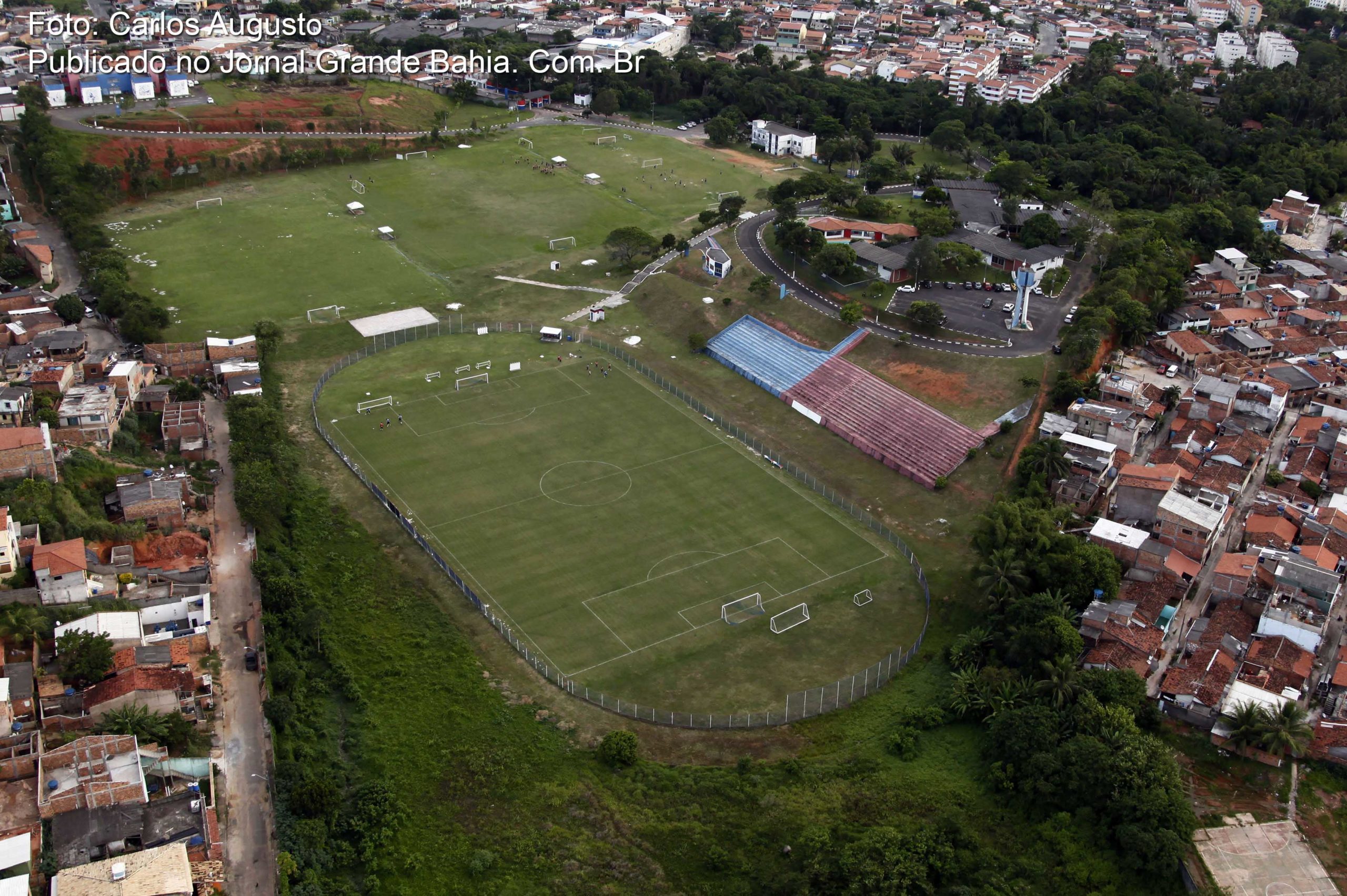 Vista aérea do Centro de Treinamento Osório Villas-Boas (Fazendão), do Esporte Clube Bahia, em Lauro de Freitas. (Foto: Carlos Augusto | Jornal Grande Bahia)