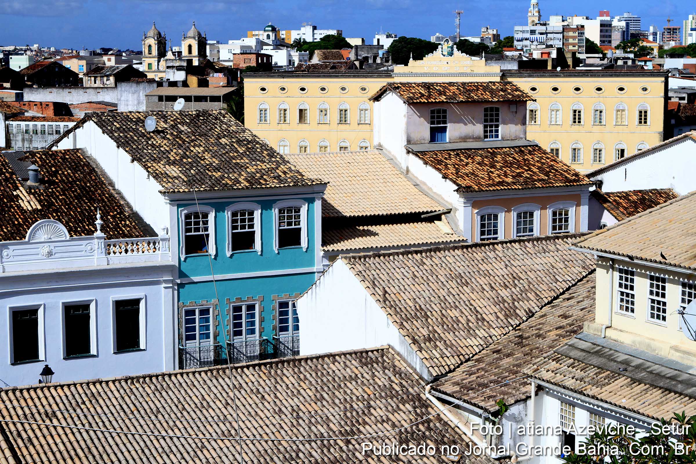 Vista do Pelourinho, centro histórico de Salvador. Hotéis ficam lotados durante o carnaval de 2014.