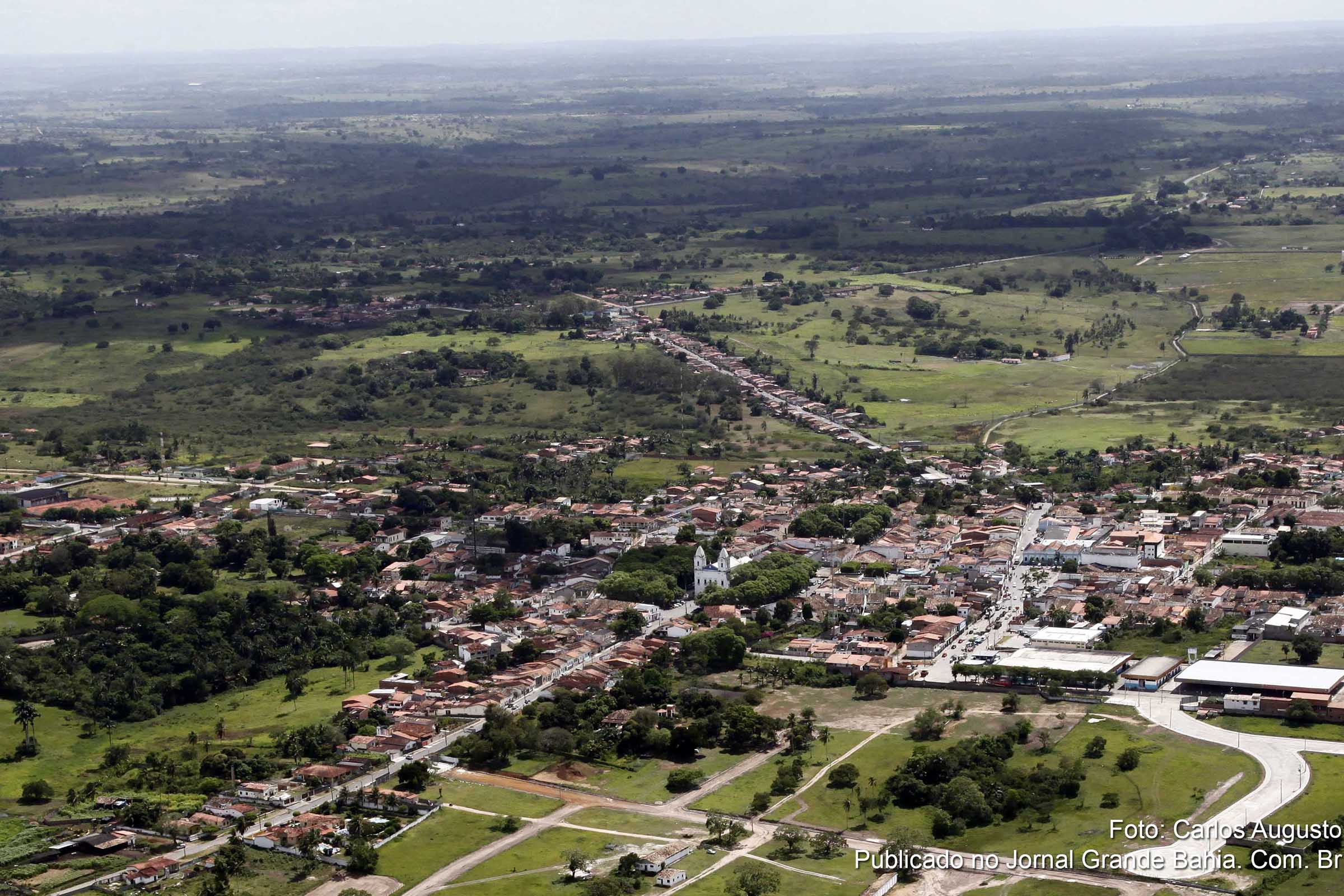 Vista aérea de São Gonçalo dos Campos. (Foto: Carlos Augusto | Jornal Grande Bahia)
