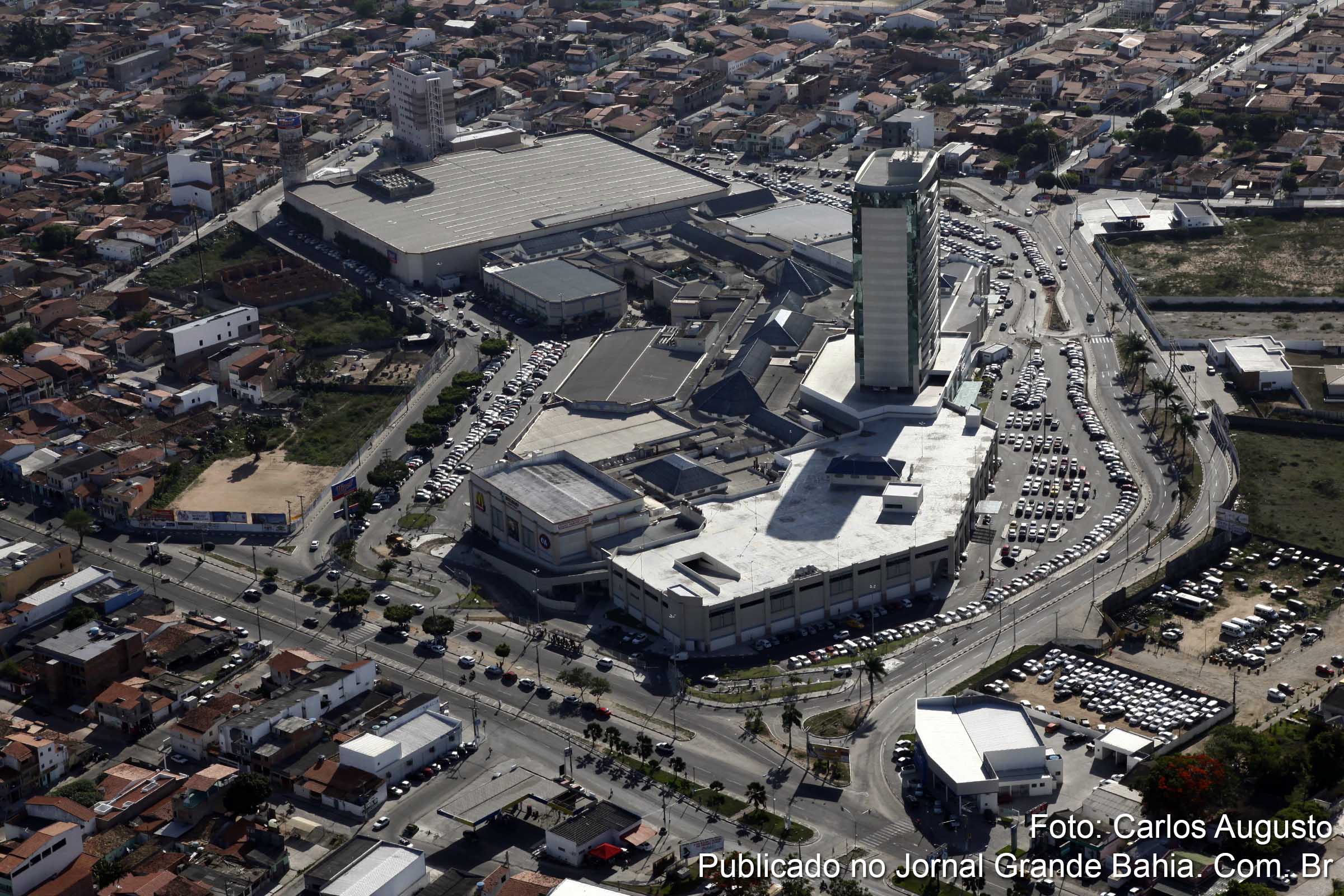 Vista aérea do Boulevard Shopping Feira de Santana. (Foto: Carlos Augusto | Jornal Grande Bahia)