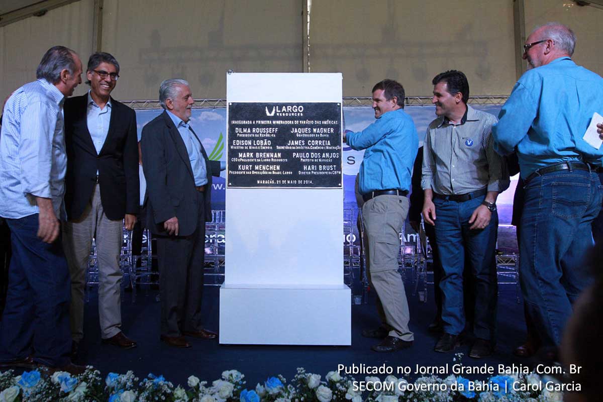 Governador Jaques Wagner inaugura mineradora de Vanádio em Maracás.
