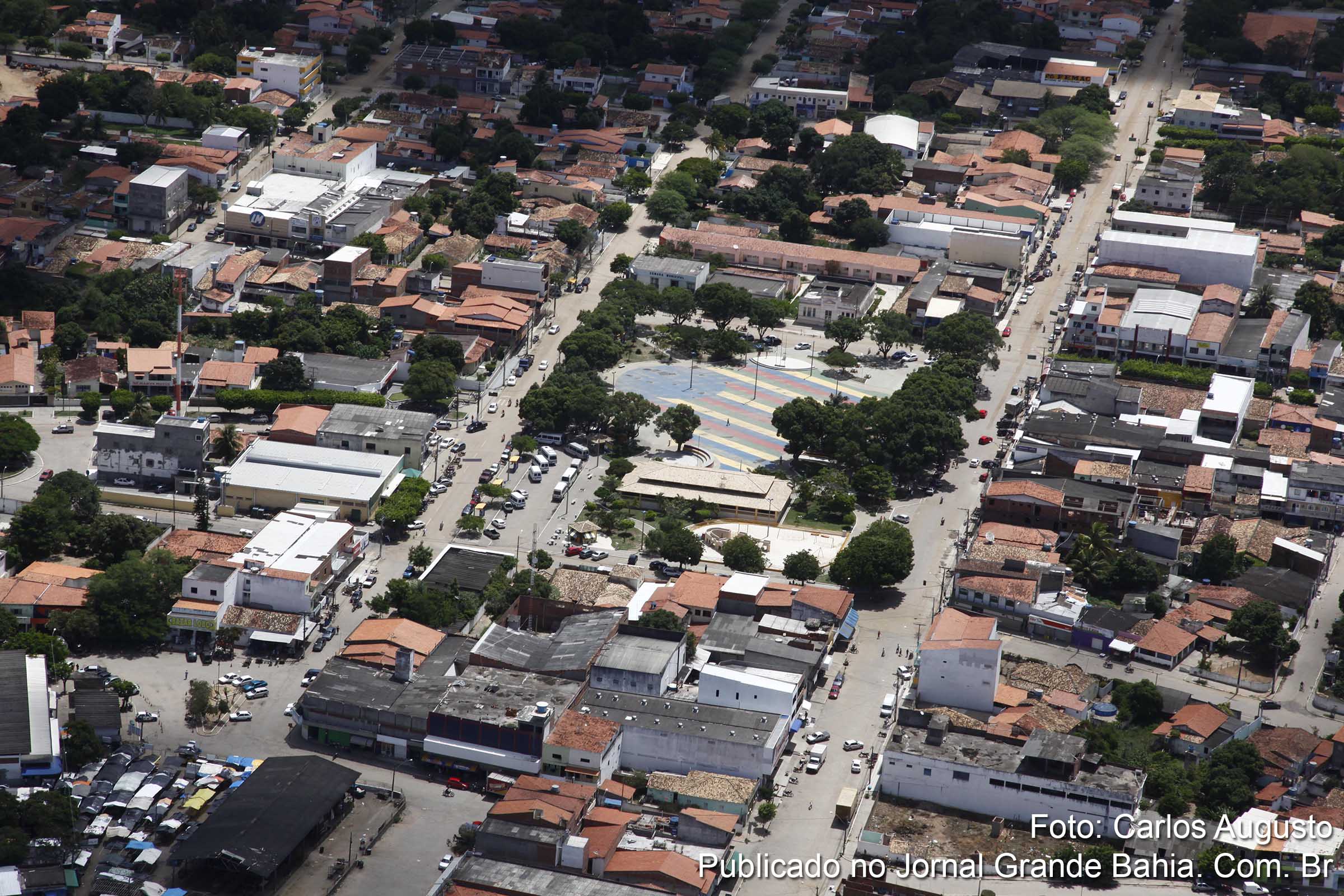 Vista aérea de Santo Estêvão. (Foto: Carlos Augusto | Jornal Grande Bahia)