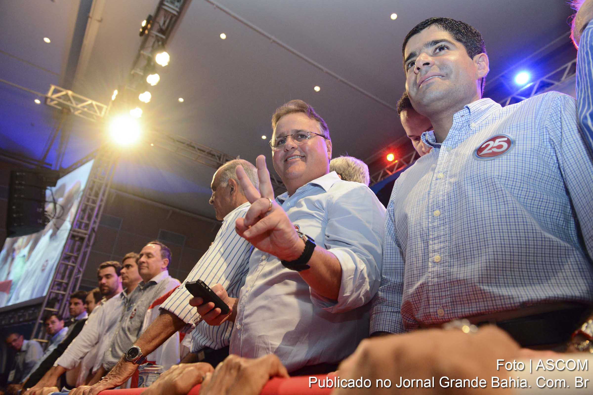 Geddel Vieira Lima durante convenção que homologou candidatura.